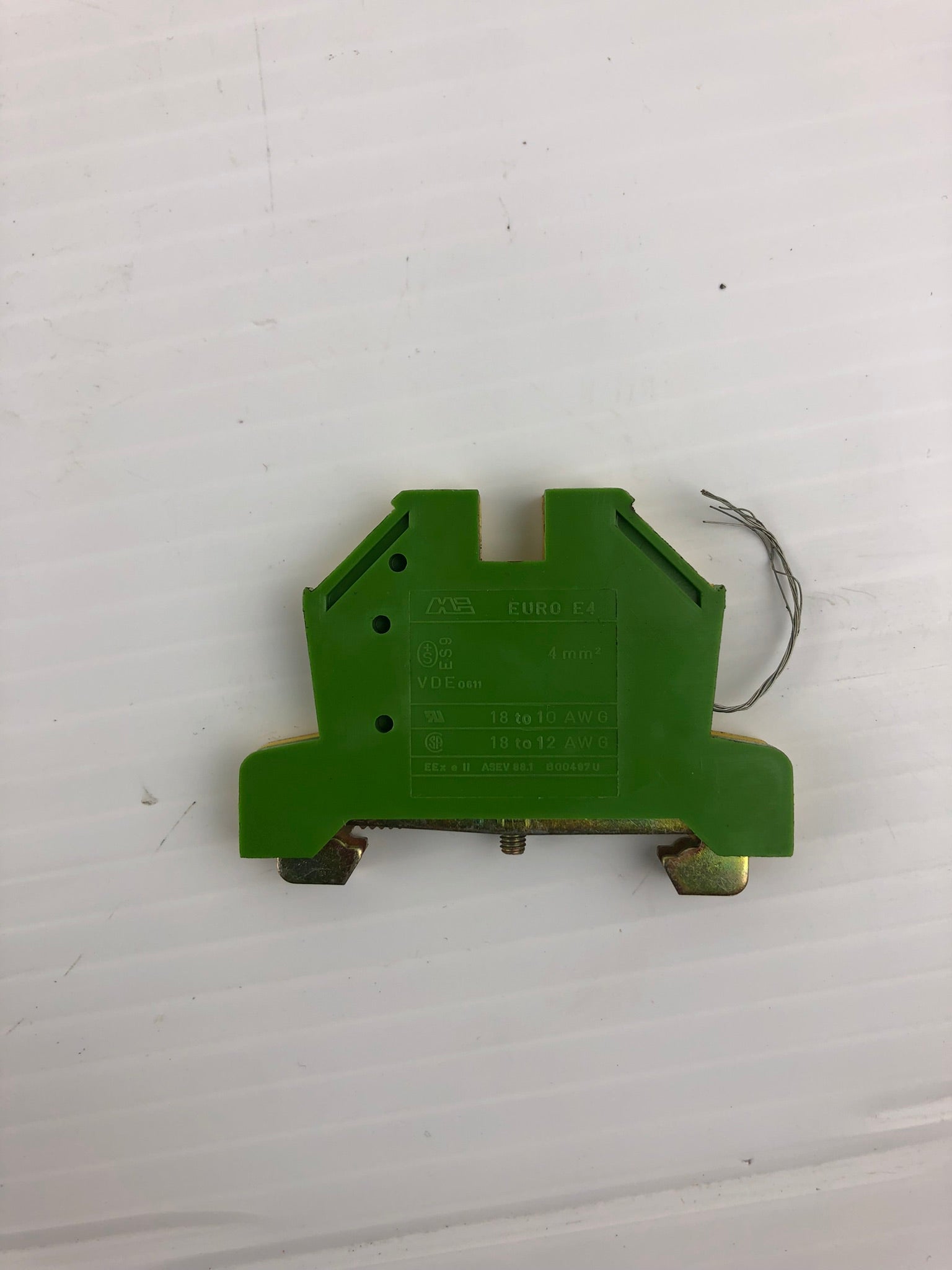 Morsettitalia Euro E4 Ground Terminal Block Green & Yellow - Lot of 3
