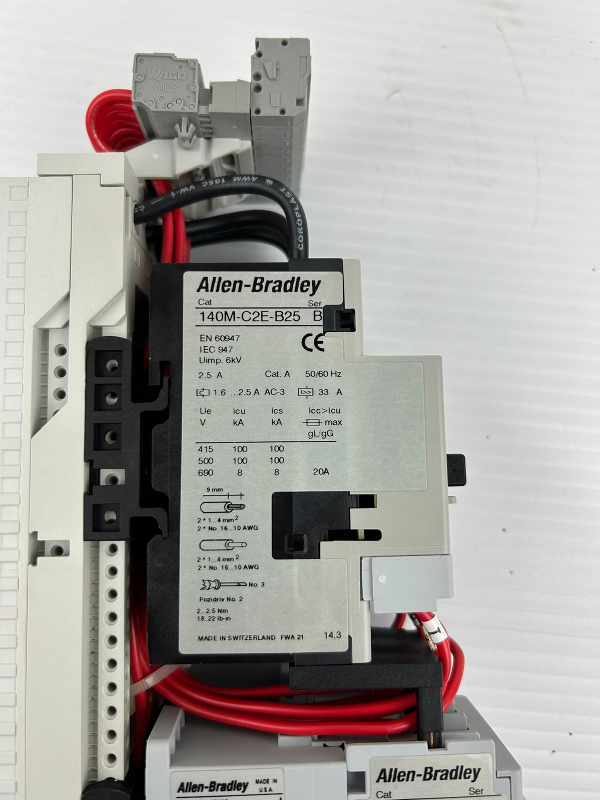 Allen-Bradley 140M-C2E-B25 Motor Starter 100-C09*10 Contactor Assembly 100-S