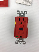 Leviton 6598-HGR RED Hospital Grade GFCI Outlet Receptacle