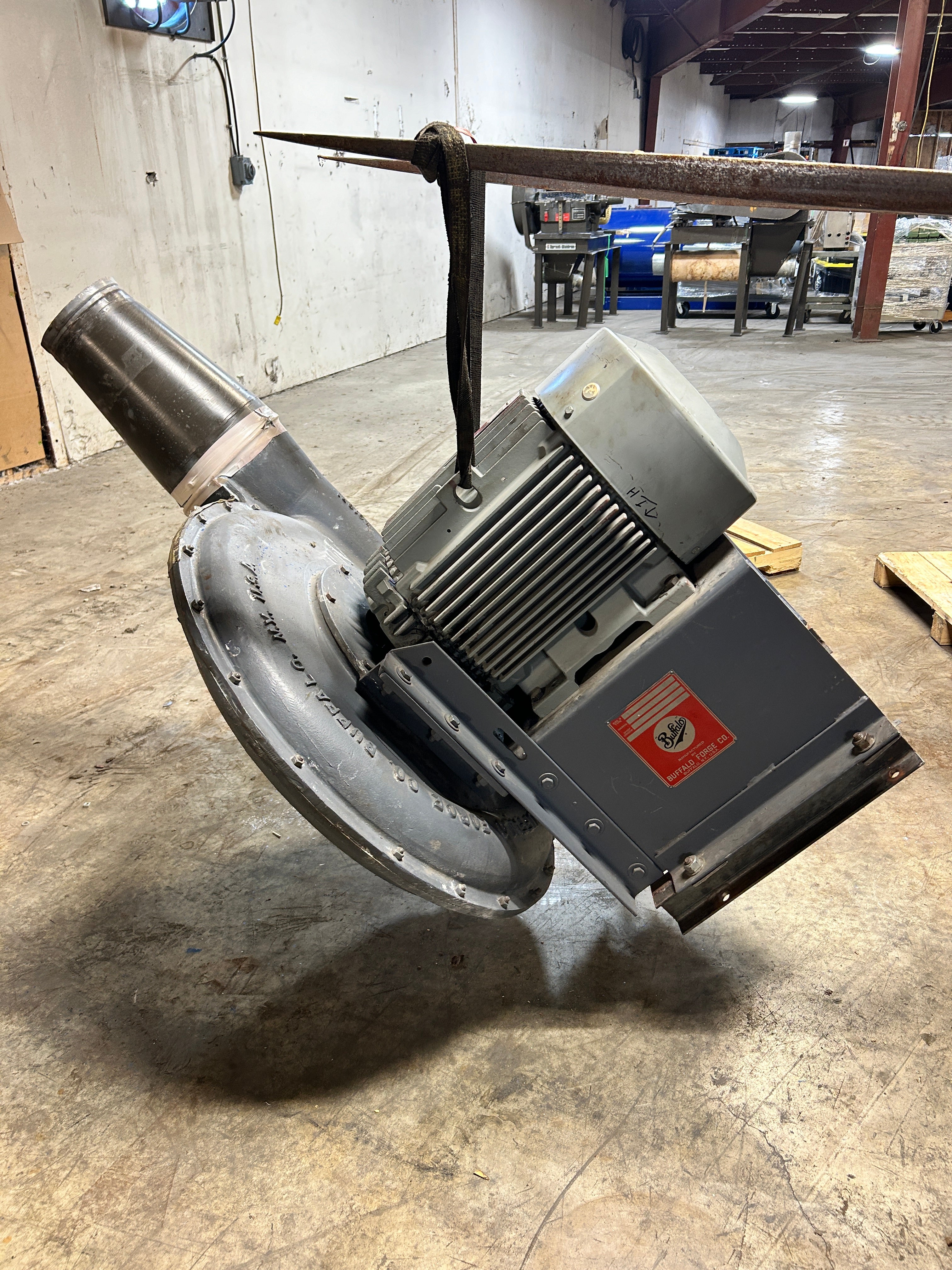 Buffalo Forge 74S-11057 Blower 7E with GE 5K326BS105 Motor 50HP 3555 RPM 3PH