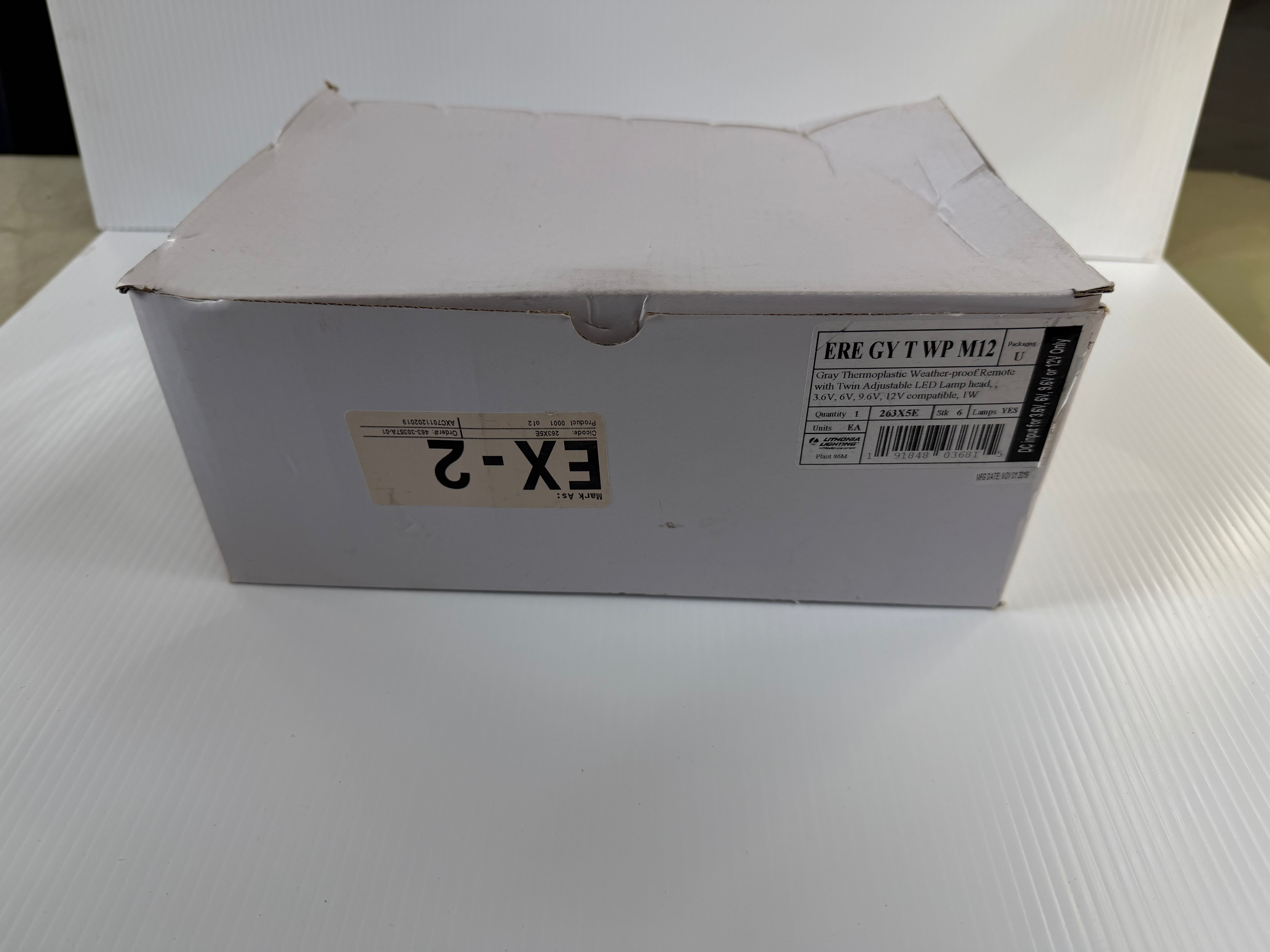 Lithonia Lighting Remote with Twin Adjustable LED Lamp Head ERE GY T WP M12