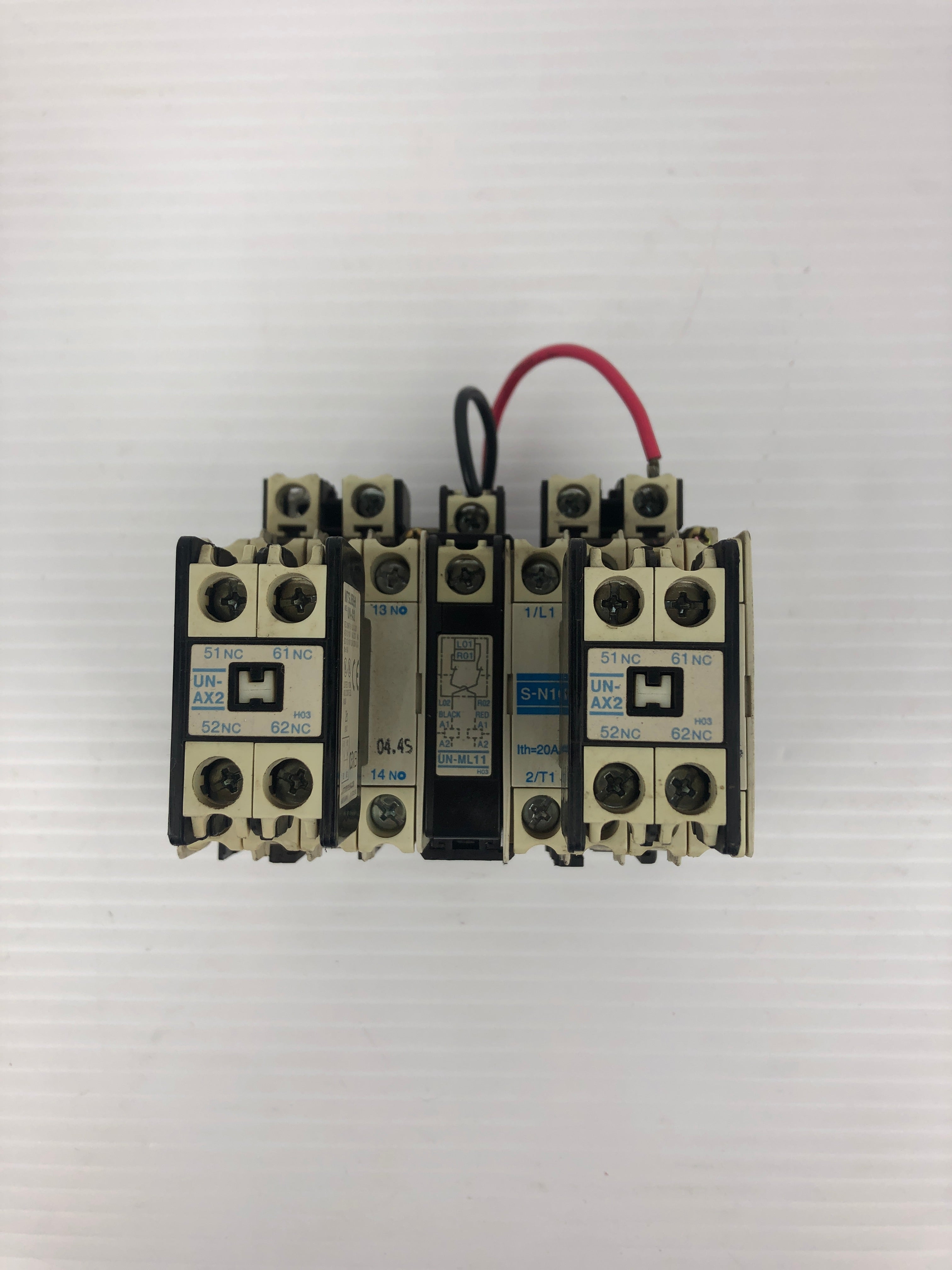 Mitsubishi S-N10 Magnetic Contactor UN-AX2 Auxiliary Contact Block - Lot of 2