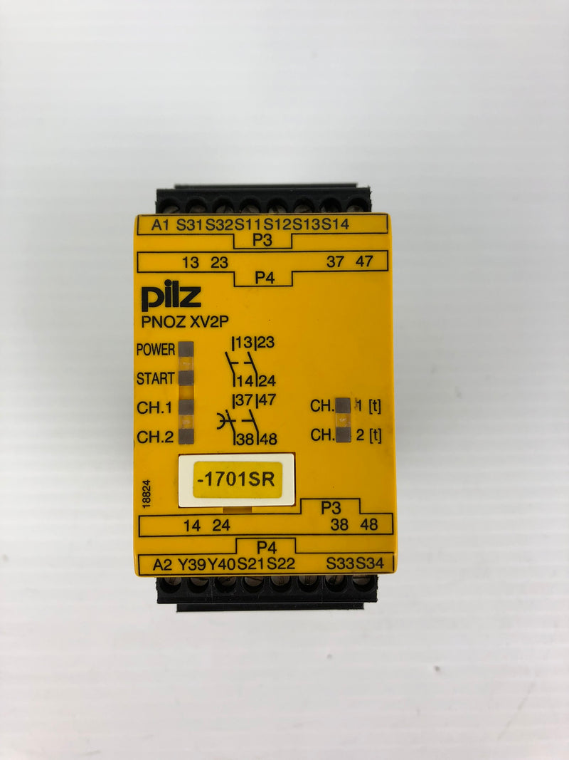 Pilz Safety Relay PNOZ XV2P 0.5/24VDC 2n/o 2n/o fix 777504 102797