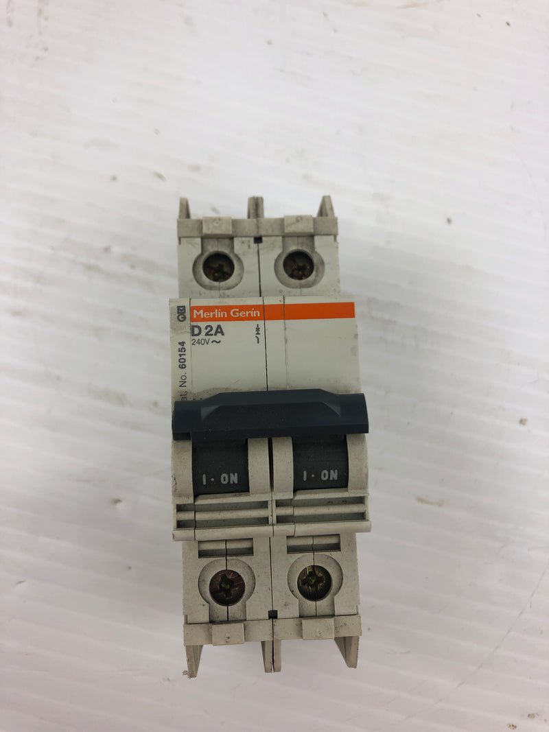 Merlin Gerin 60154 Circuit Breaker D2A 2 Pole