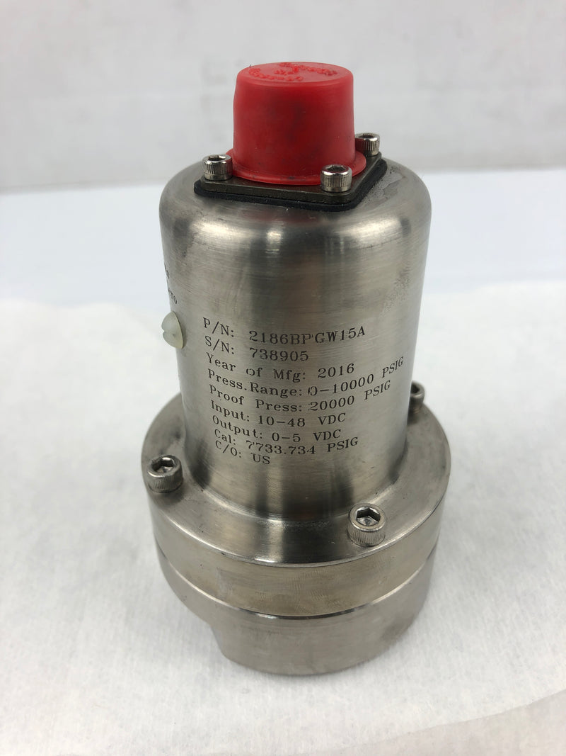 Viatran 2186BPGW15A Pressure Transducer 10-48VDC Input 0-5VDC Output