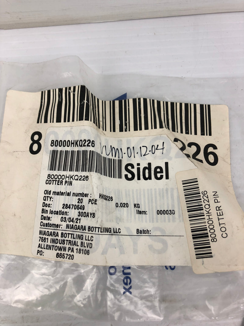 Sidel 80000HKQ222 Cotter Pins - Lot of 40