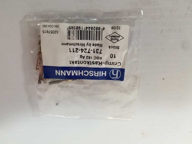 Hirschmann 731-724-211 Crimp Connector (Bag of 10)