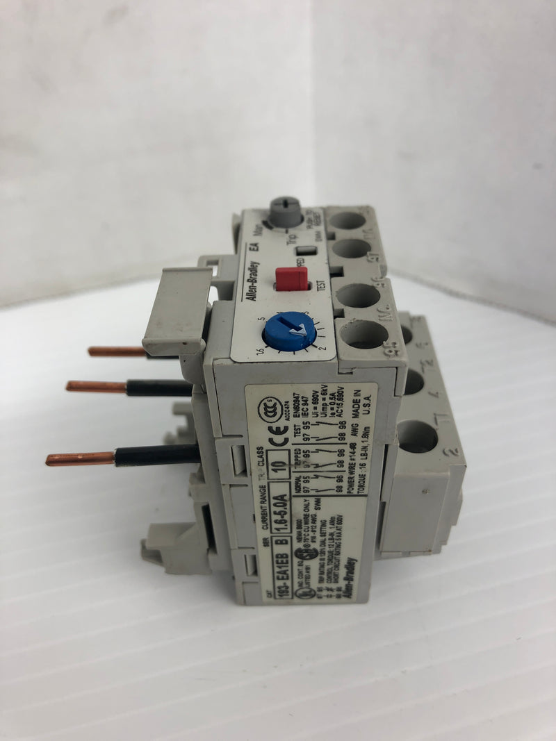 Allen-Bradley 193-EA1EB Overload Relay Trip Class: 10 Ser. B 690V 1.6-5.0A