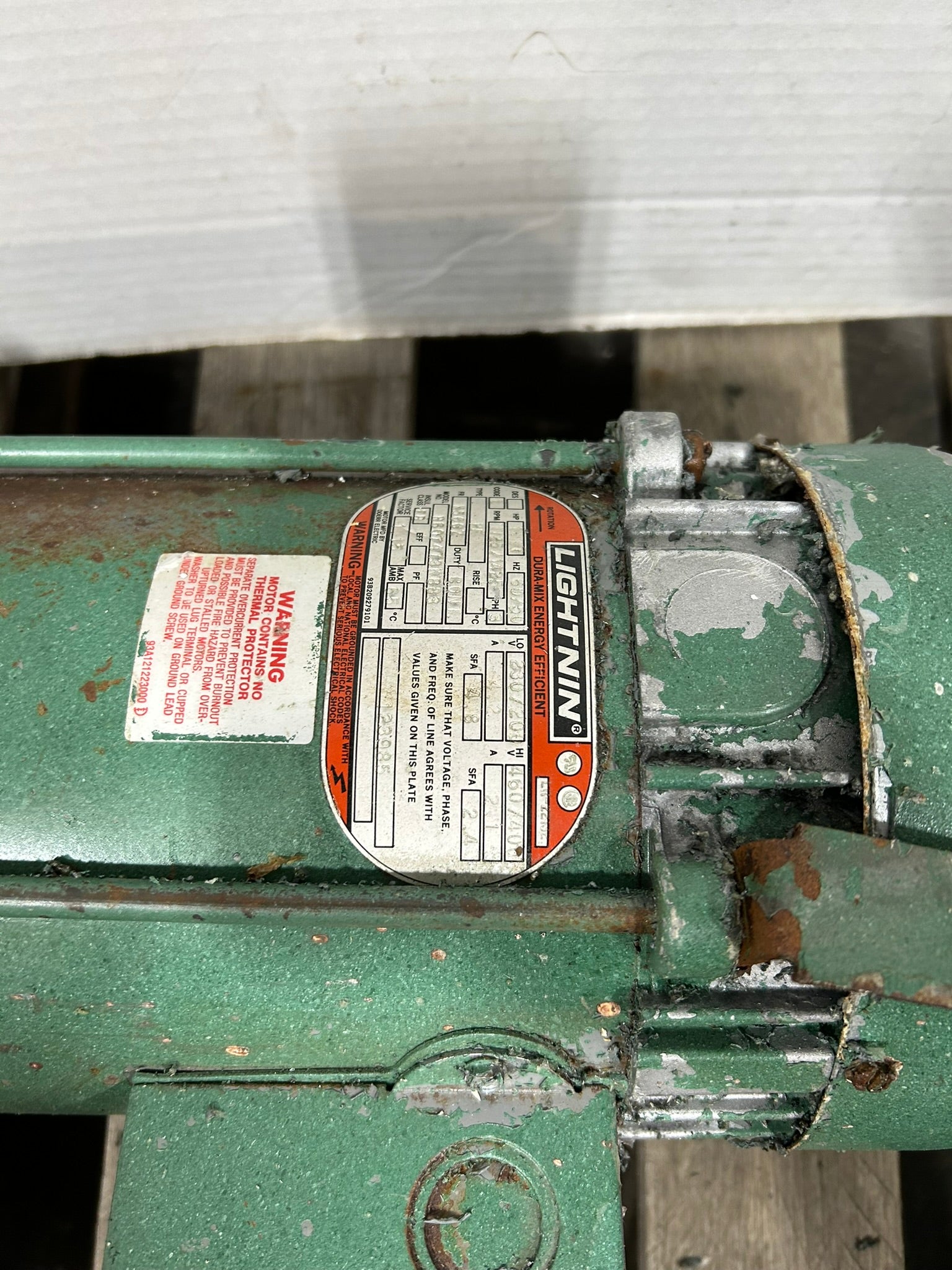 Lightnin R607473K883 Dura-Mix Energy Efficient Motor 1.17 HP 1725/1425RPM 3PH