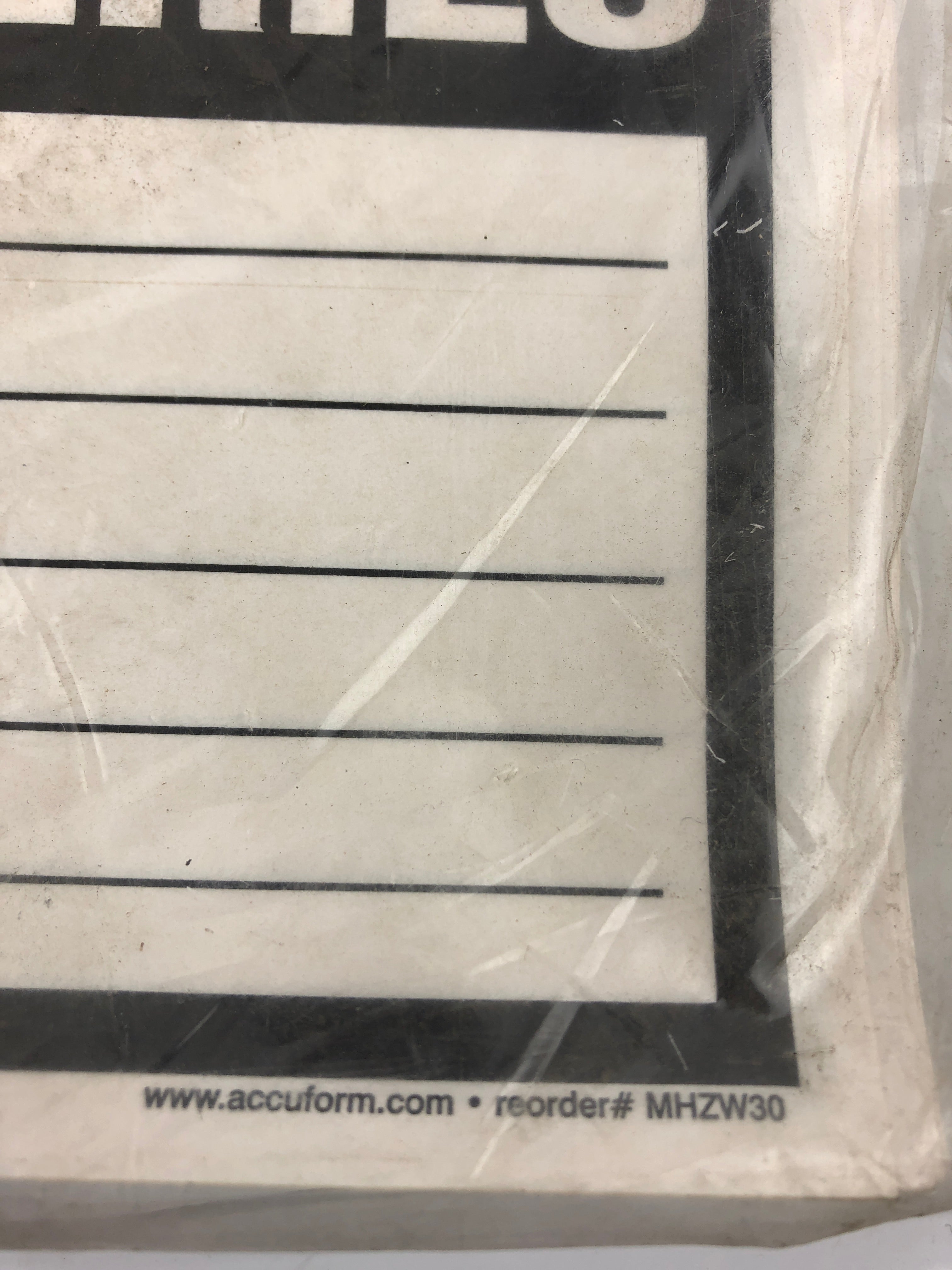 Accuform MHZW30 Black & White "Used Batteries" Stickers - Lot of 100
