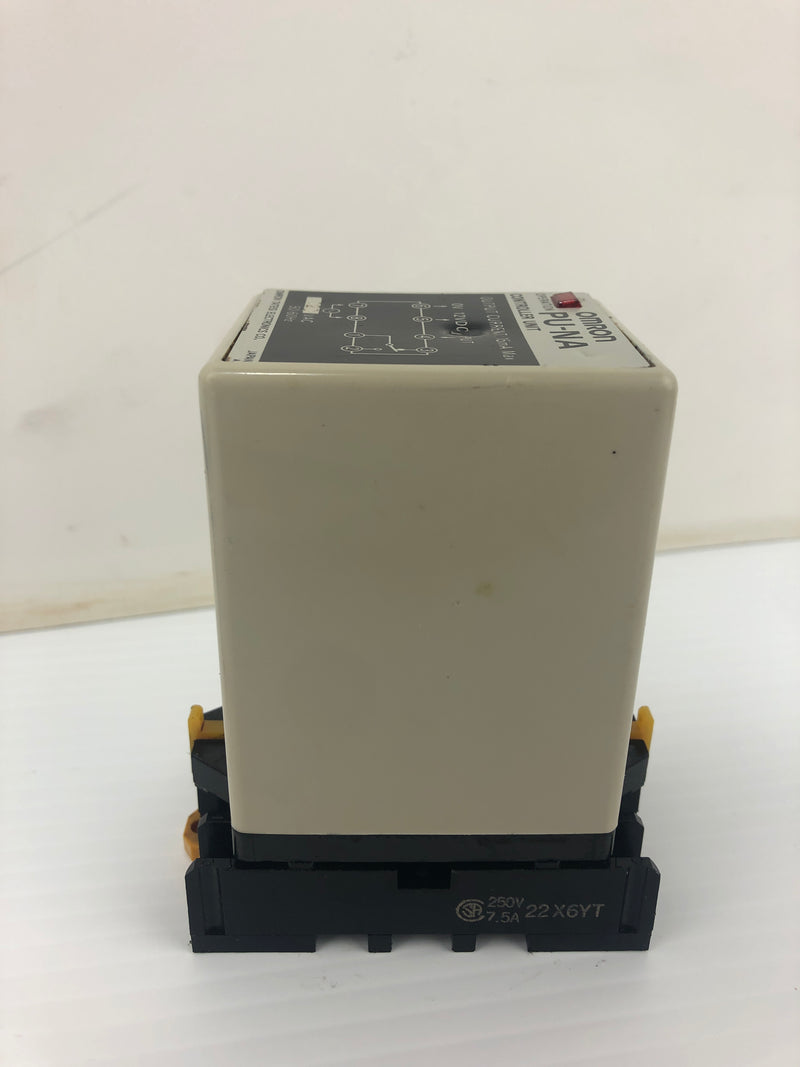 Omron PU-NA Controller Unit 120VAC 15mA 50/60Hz With 22X6YT Base 250V 7.5A