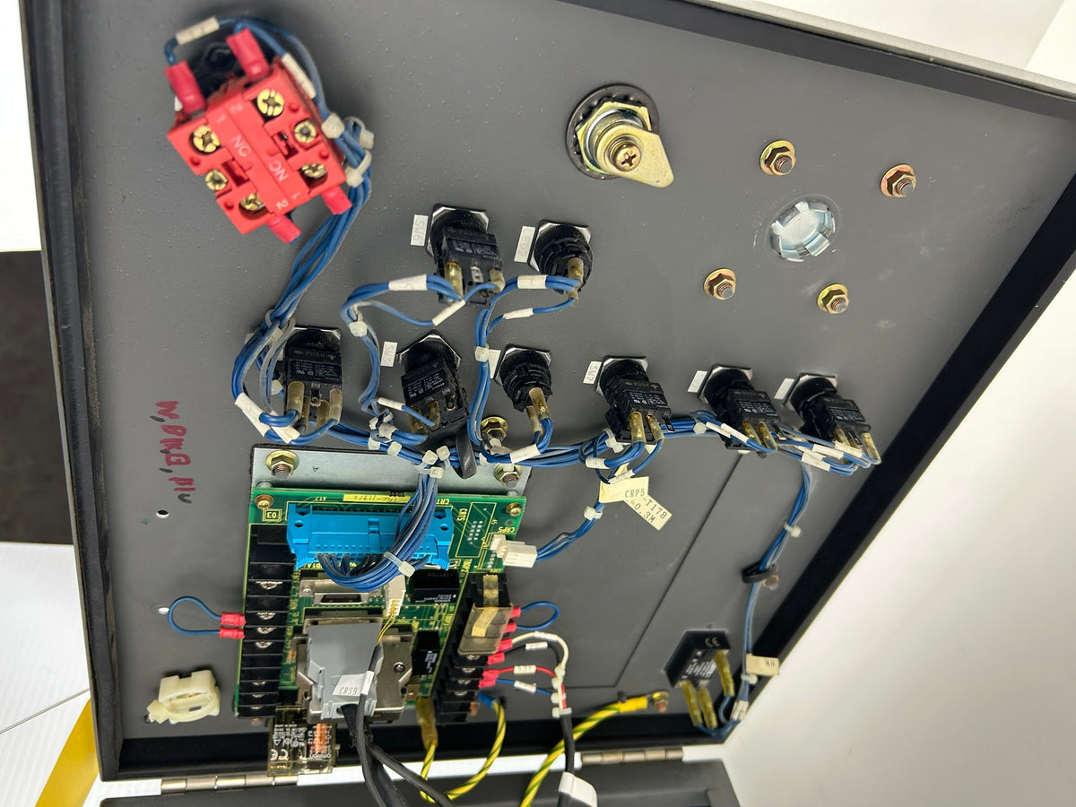Fanuc System R-J2 Control Panel Box w/ Cable E-Stop Cycle Start Robot Interface