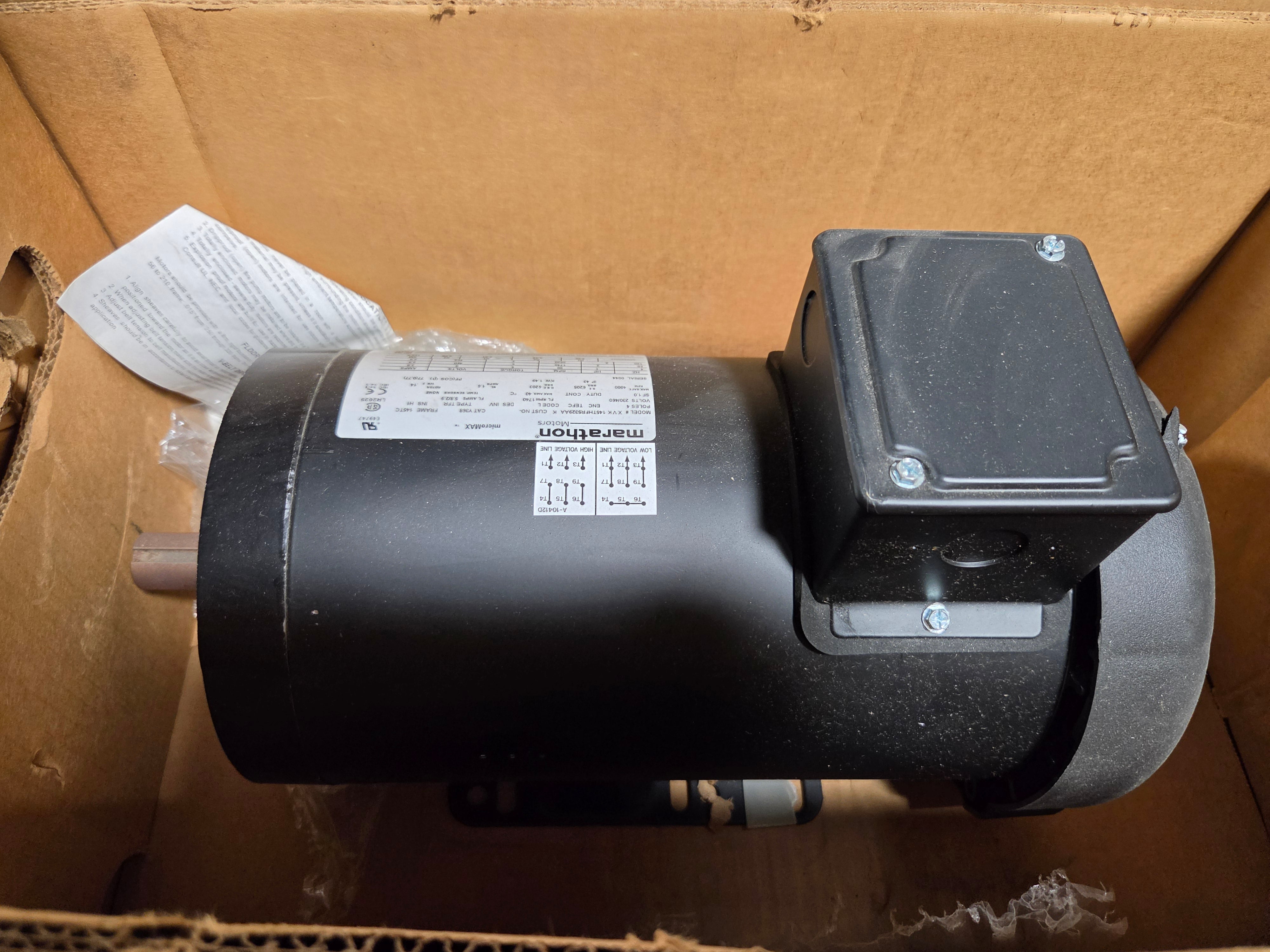 Marathon 145THFR5329 AC Motor microMAXX 2HP 1740RPM 230/460V 3PH 145THFR5329AA