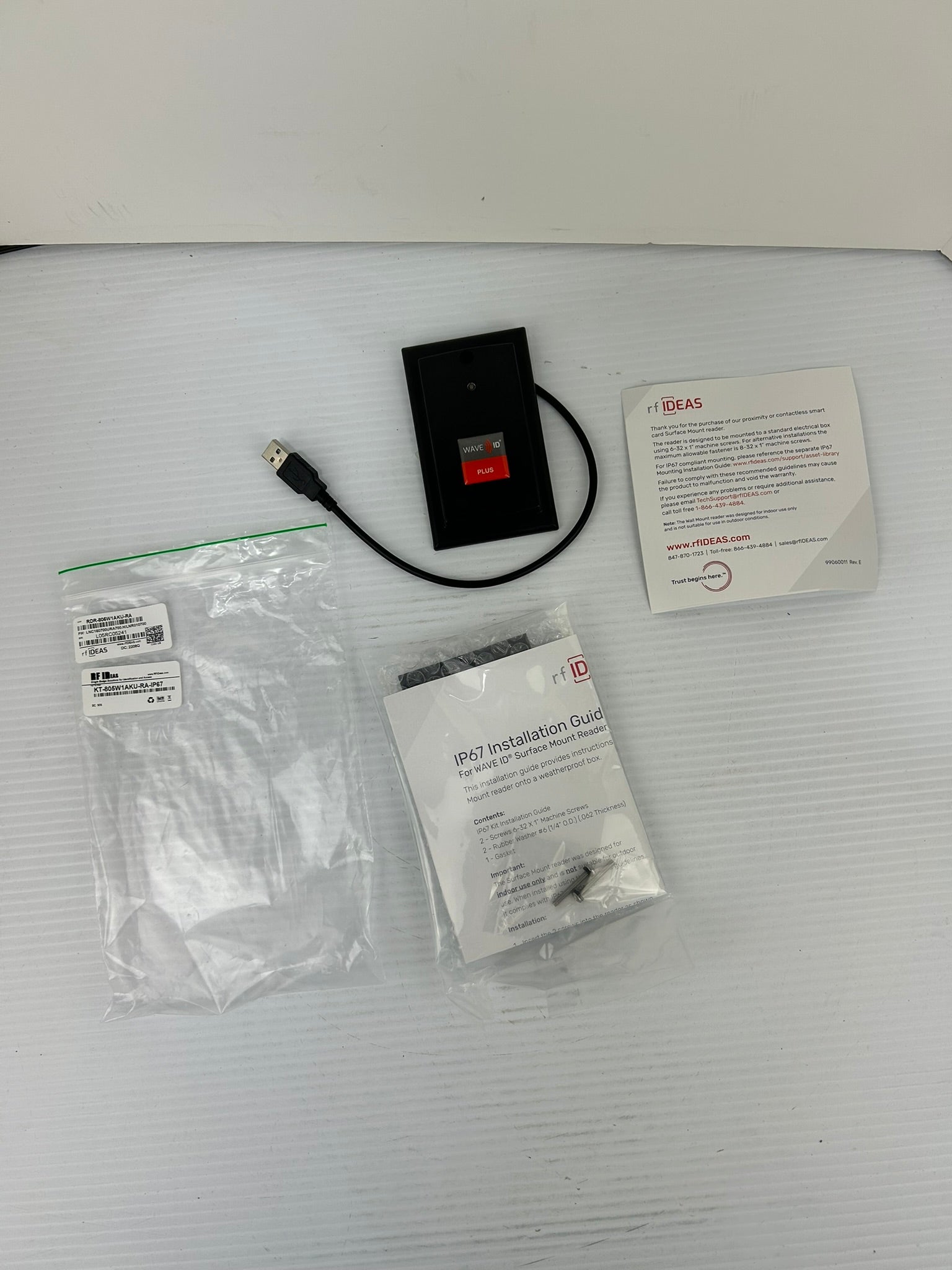 RF IDeas KT-805W1AKU-RA-IP67 Surface Mount USB Reader