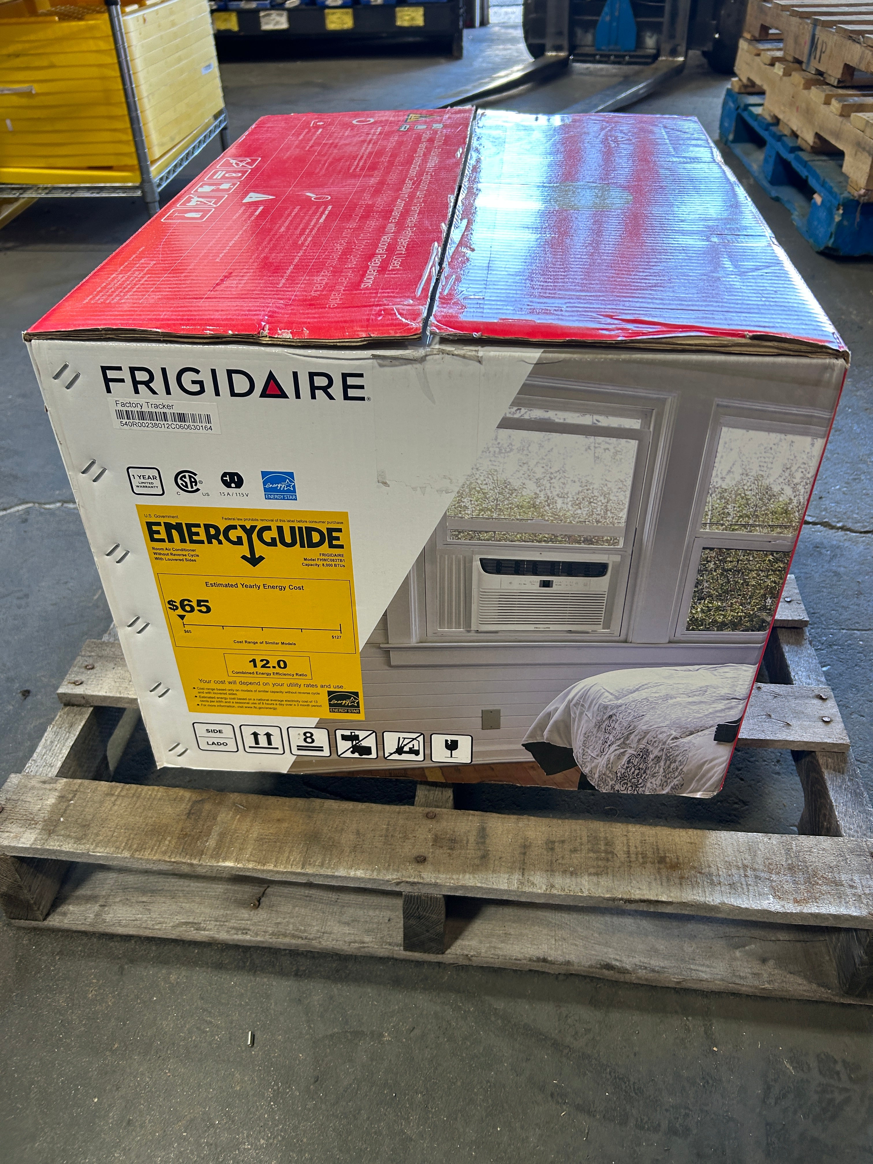 Frigidaire Window Room Air Conditioner 350 Sq. Ft. 8000BTU 115V White FHWC083TB1