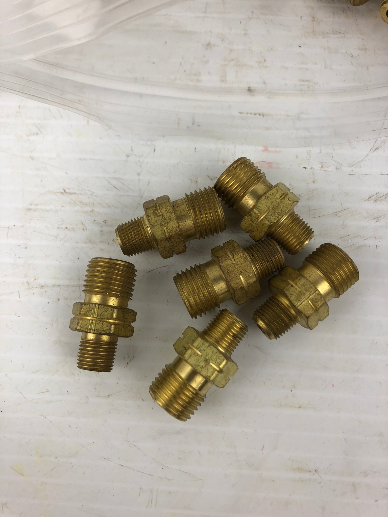 Hex Nipple Brass Pipe Fitting 1/2" x 1/8" ID - Lot of 96