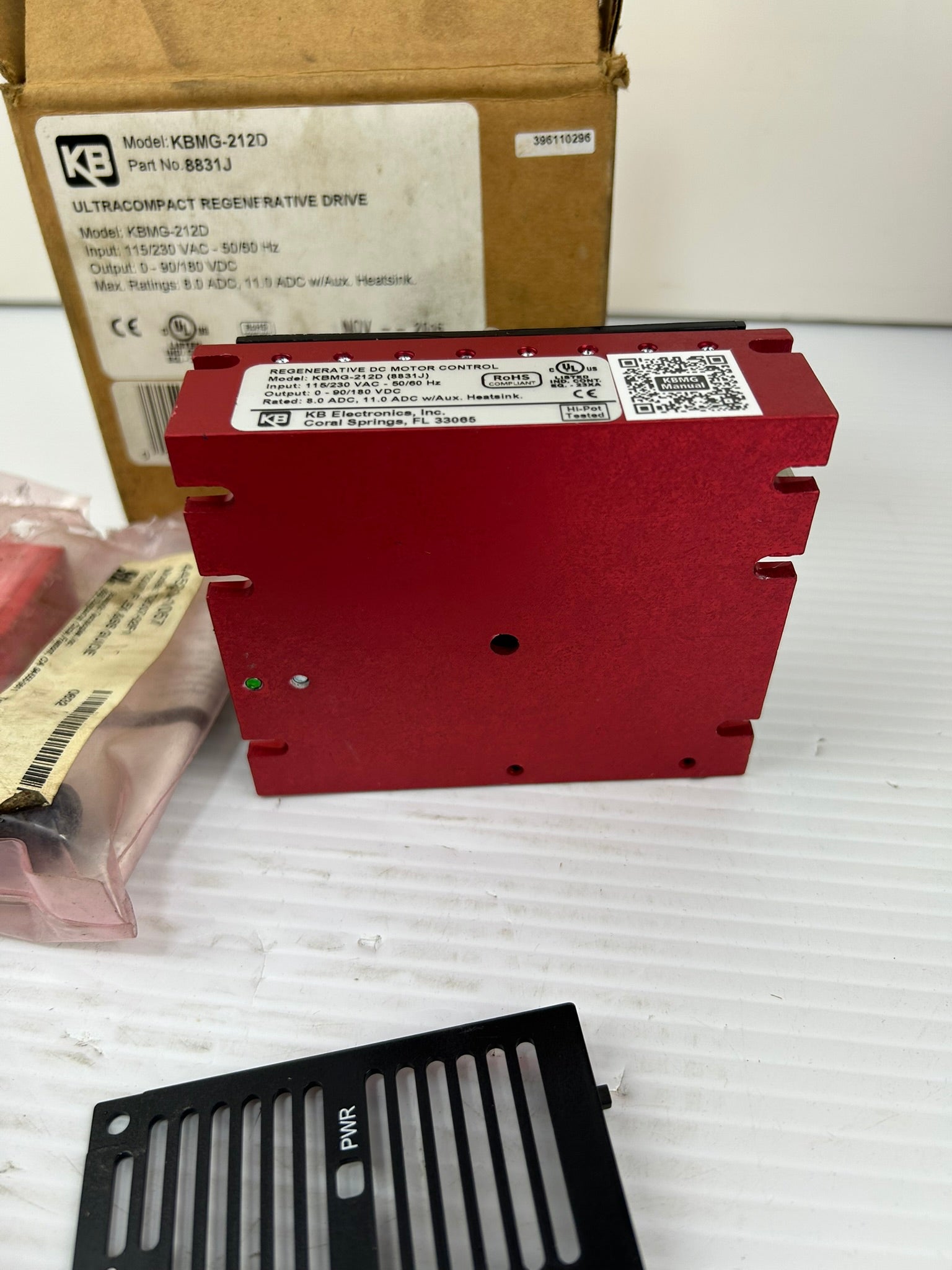 KB Electronics KBMG-212D DC Motor Drive 8831J 115/230VAC Ultracompact Regen