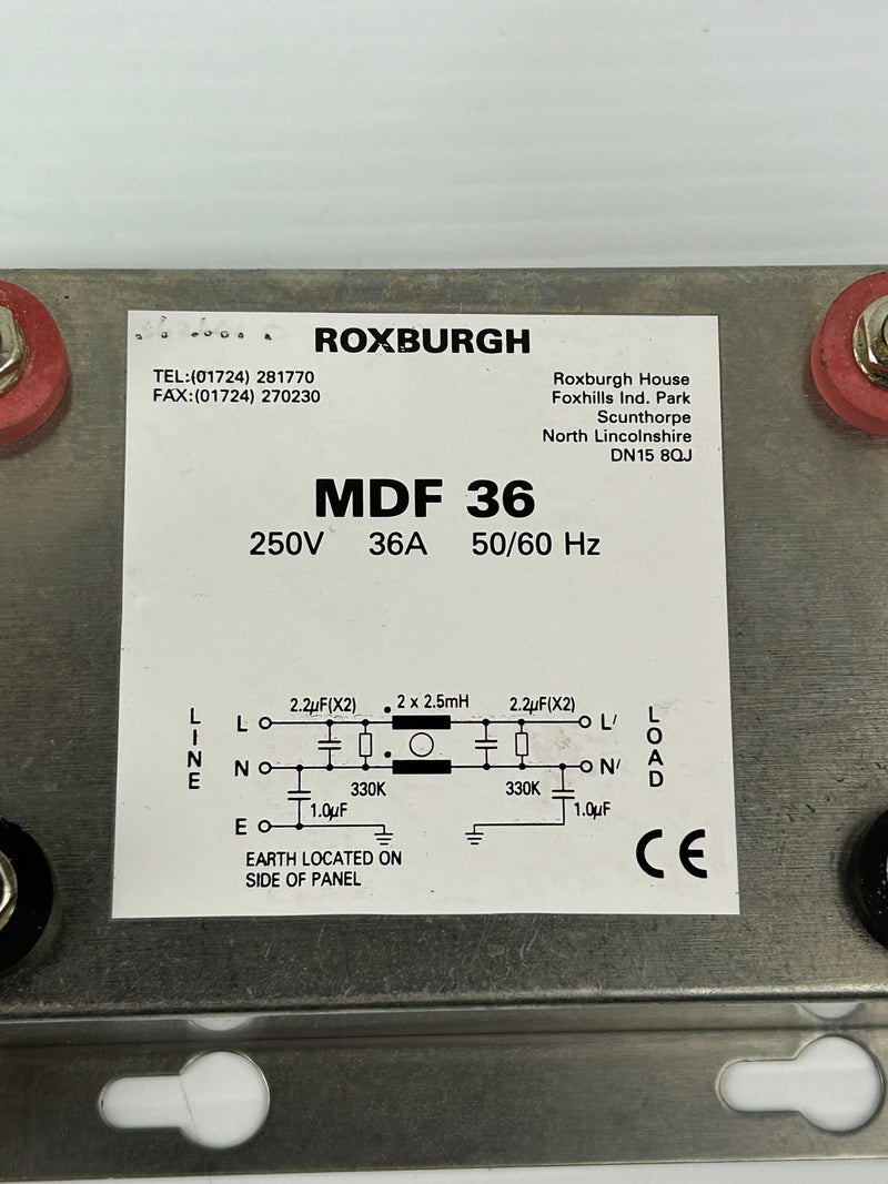 Roxburgh House MDF36 Line Filter 250V 36A 50/60Hz