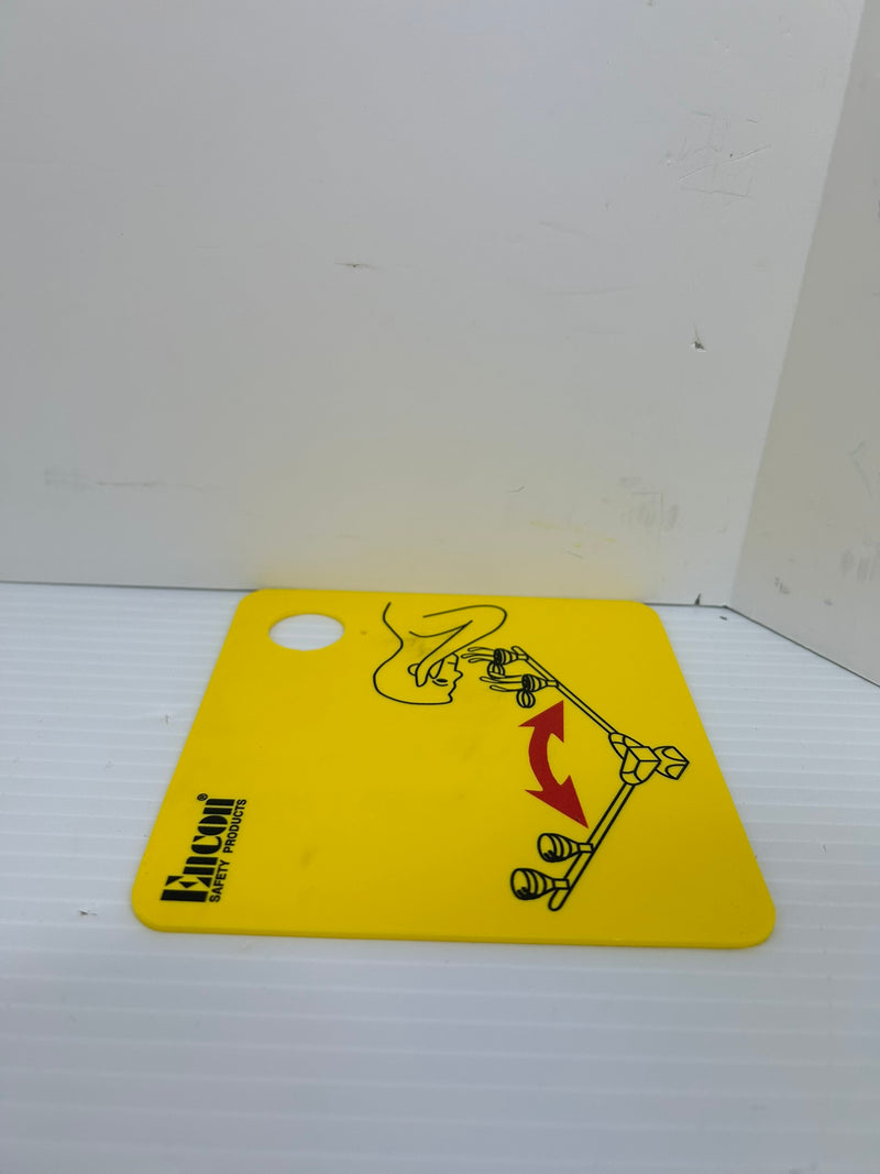 Encon Safety Swing Pull Away Eyewash Station Sign Yellow - Lot of 9