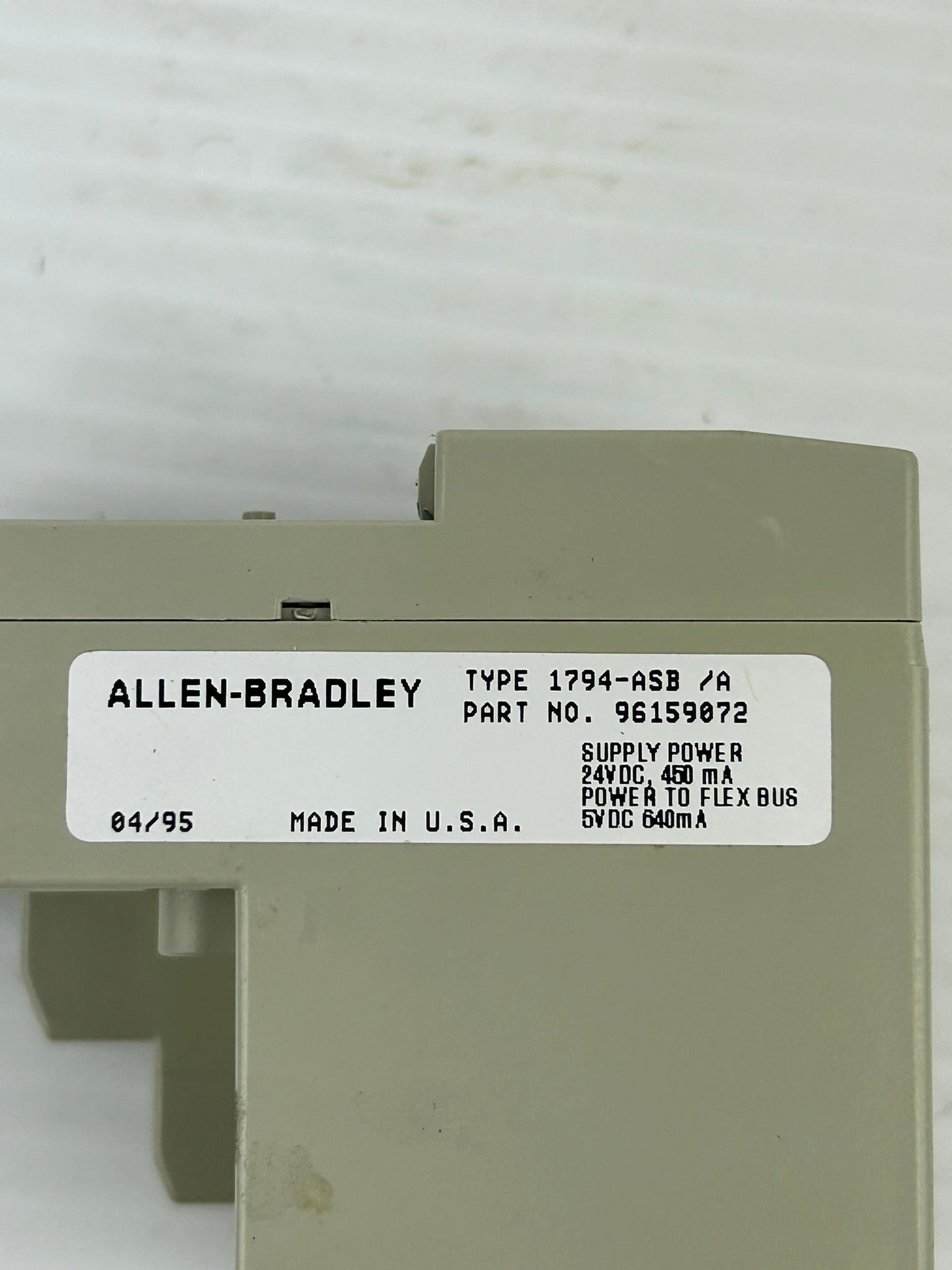 Allen-Bradley 1794-ASB Flex I/O Power Supply RIO Adapter Ser A Rev C01 24VDC