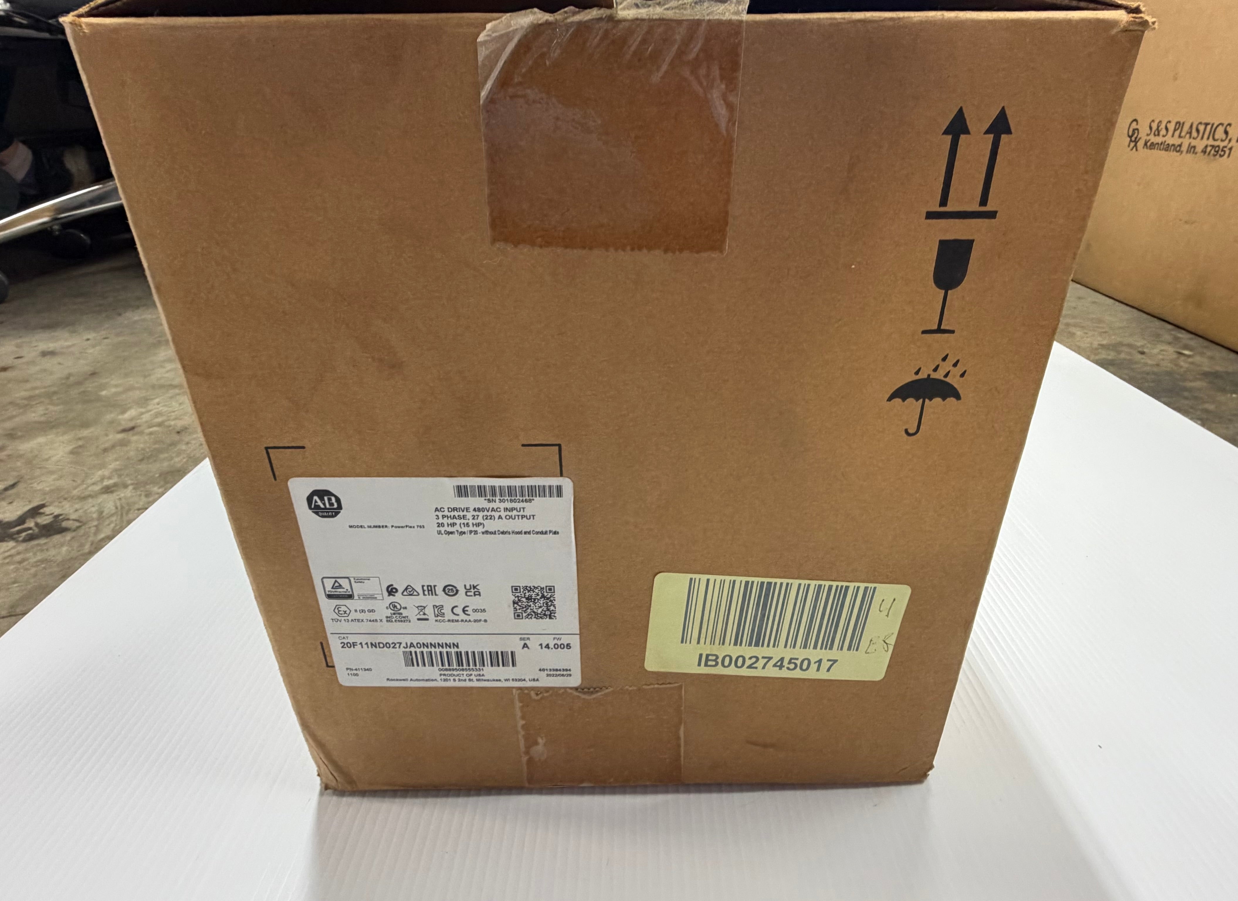 Allen Bradley PowerFlex 753 20F11ND027JA0NNNNN AC Drive 20 HP