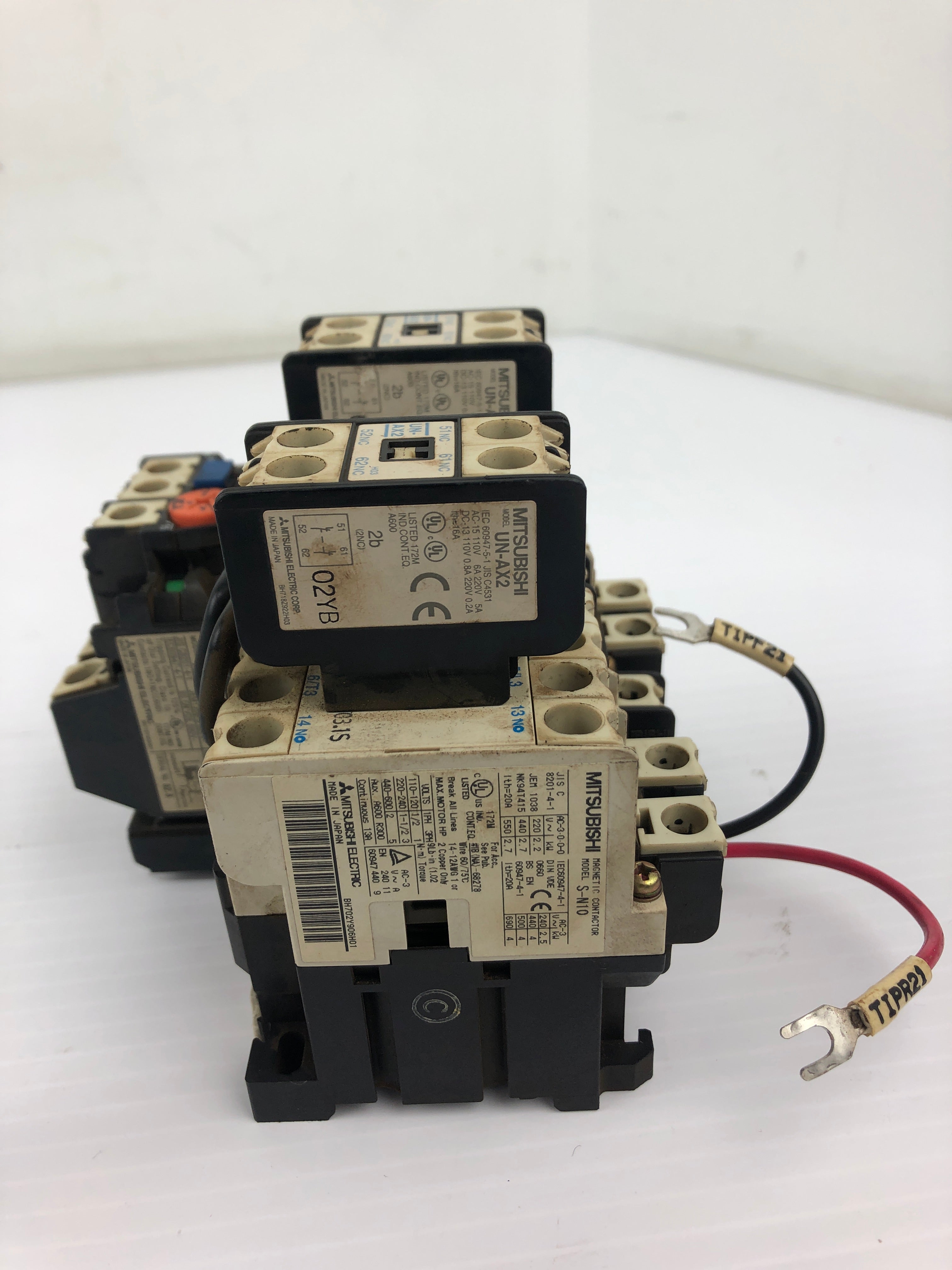 Mitsubishi S-N10 Magnetic Contactor Assembly TH-N12KP Relay UN-AX2 Contact Block