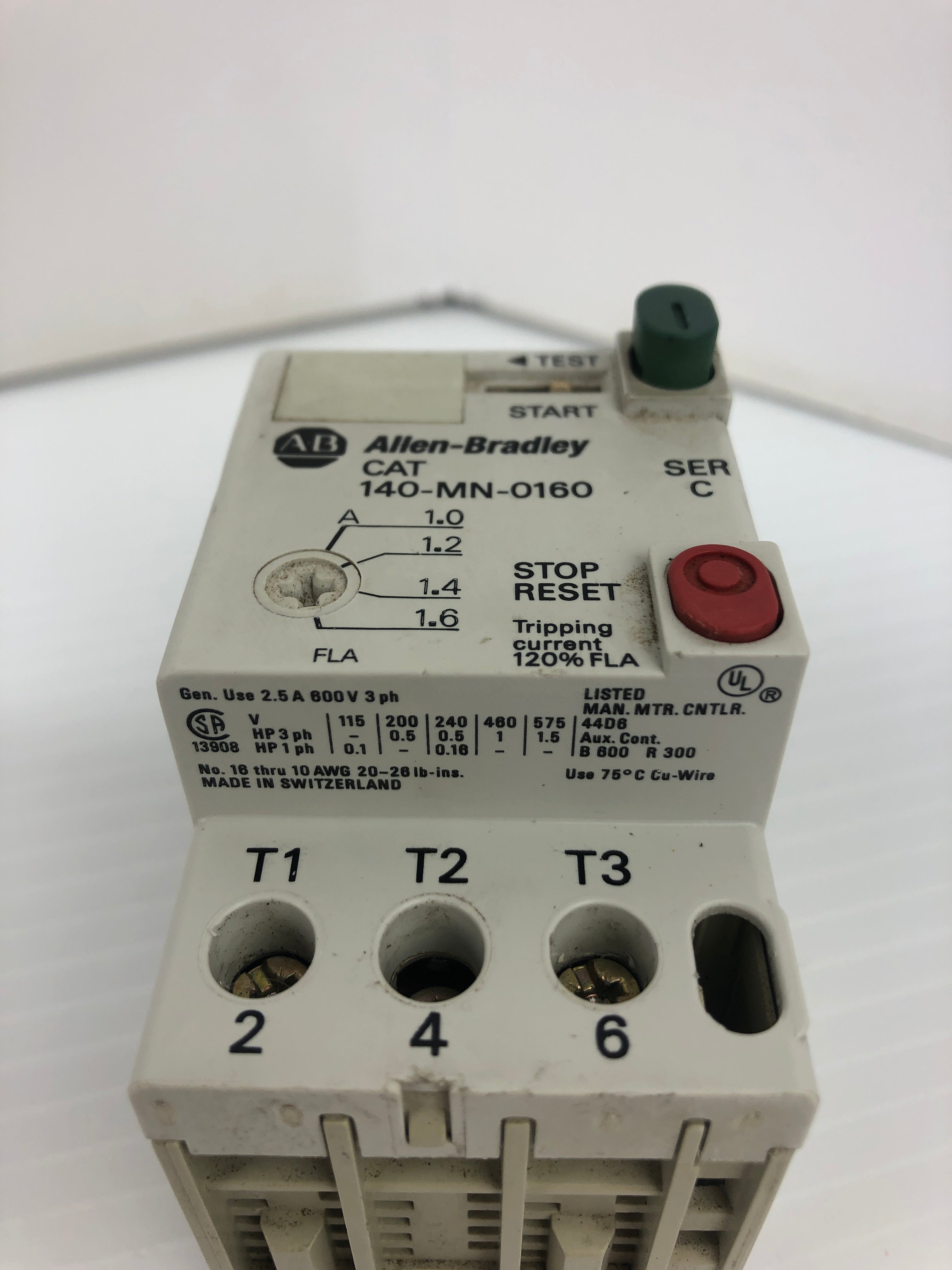 Allen-Bradley 140-MN-0160 Motor Starter Ser. C 600V 2.5A - Lot of 5