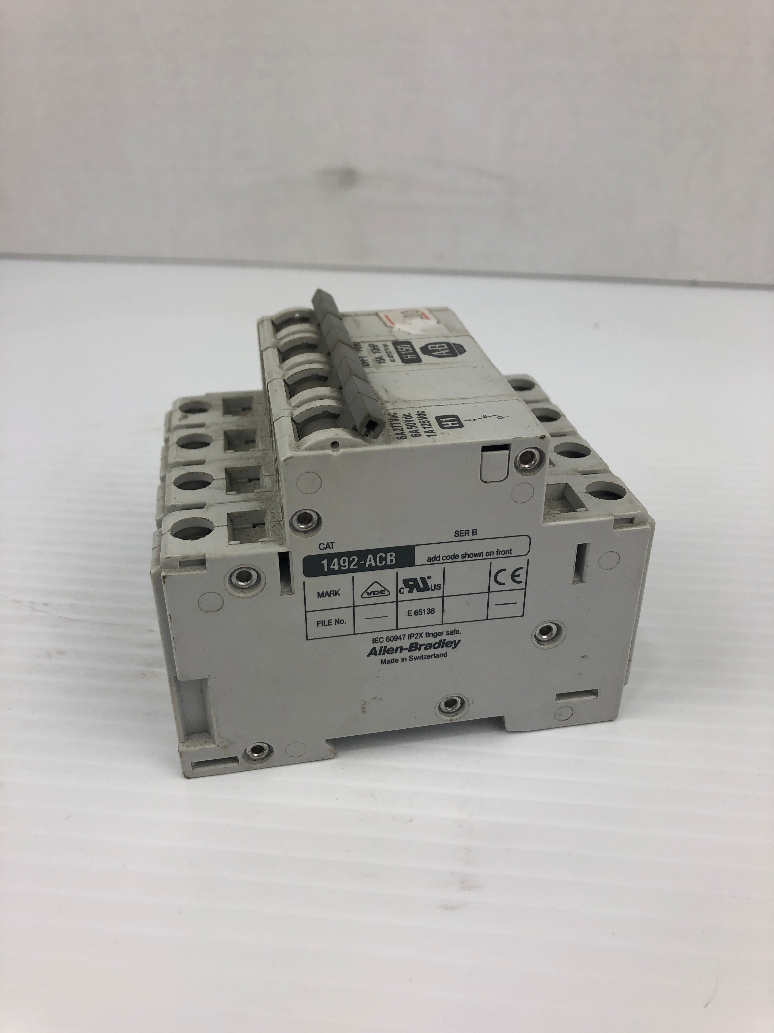 Allen Bradley H150 Circuit Breaker 1492-ACB 1492-CB3 4 Pole