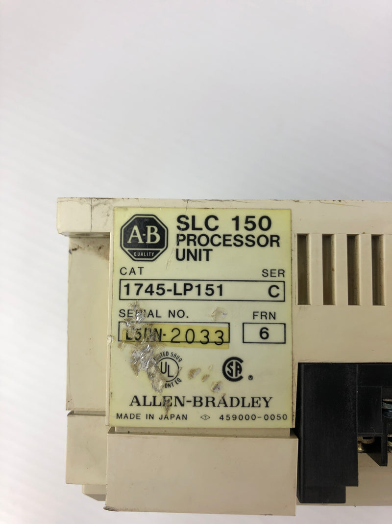 Allen-Bradley 1745-LP151 SLC 150 Programmable Controller Processor Ser. C FRN: 6