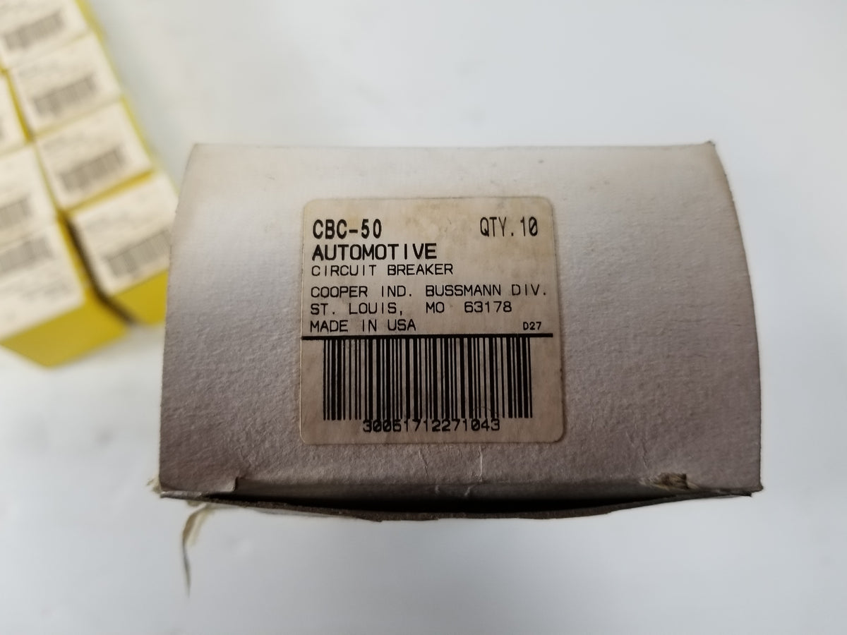 Cooper Bussmann CBC-50 Automotive Fuse - Lot of 10