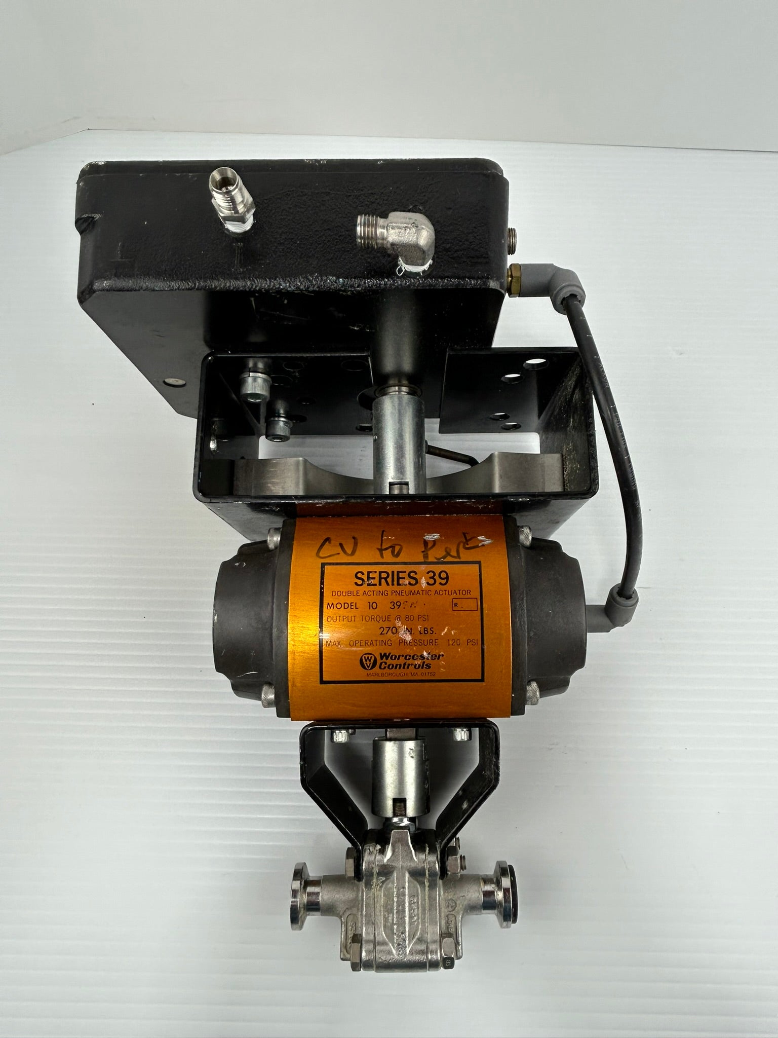 Worcester Controls 1039N R Pneumatic Actuator Series 39 with Positioner PM15