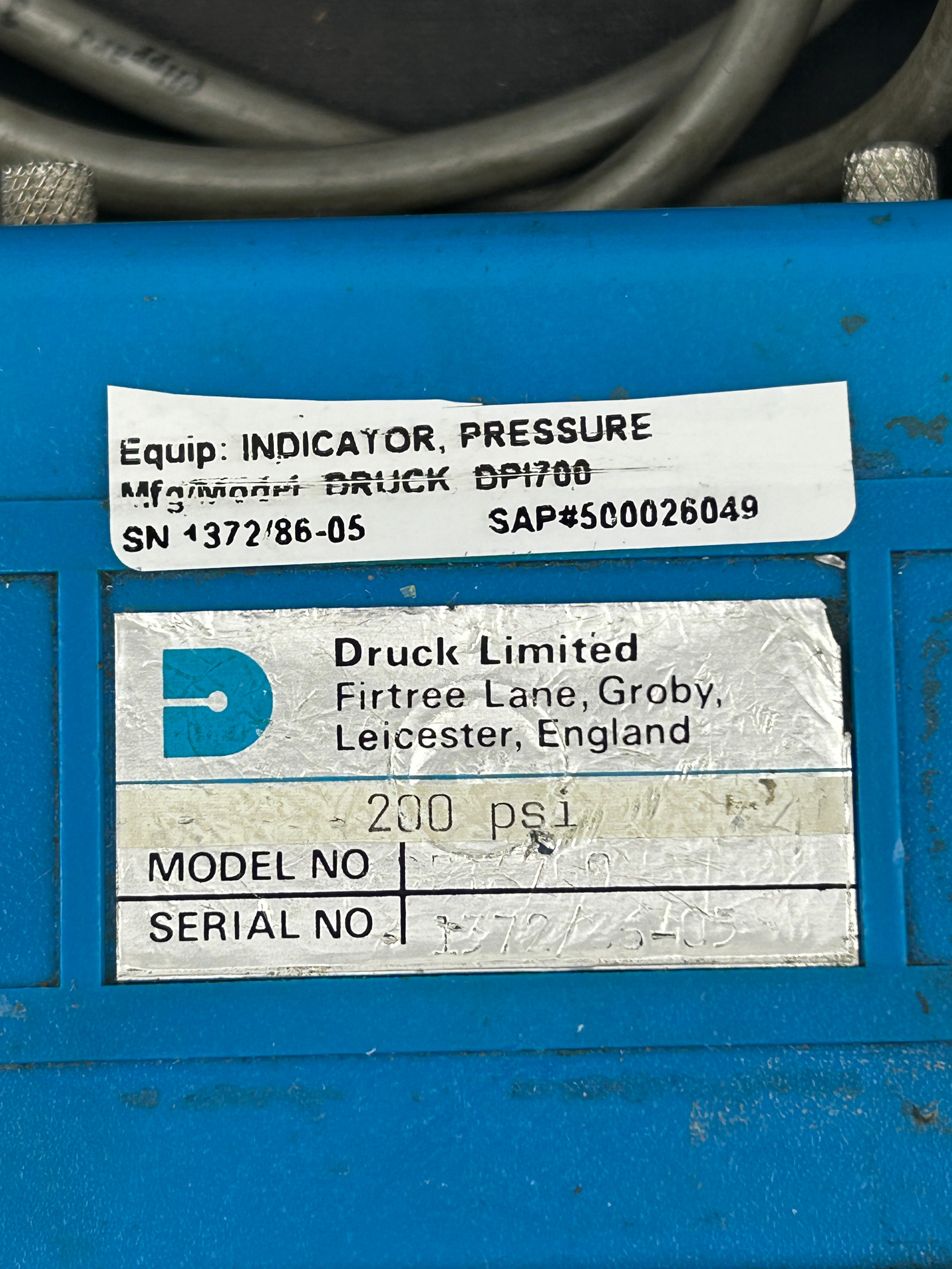 Druck DPI 700 Digital Pressure Indicator 200PSI