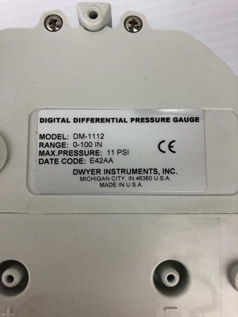 Dwyer DM-1112 Digital Differential Pressure Gauge 11PSI