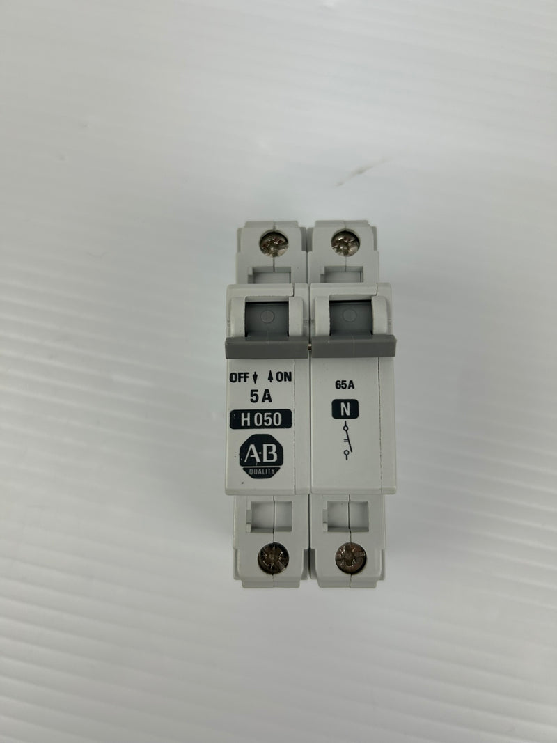 Allen Bradley 1492-CB1 2 Pole Circuit Breaker 5A H050 Series B