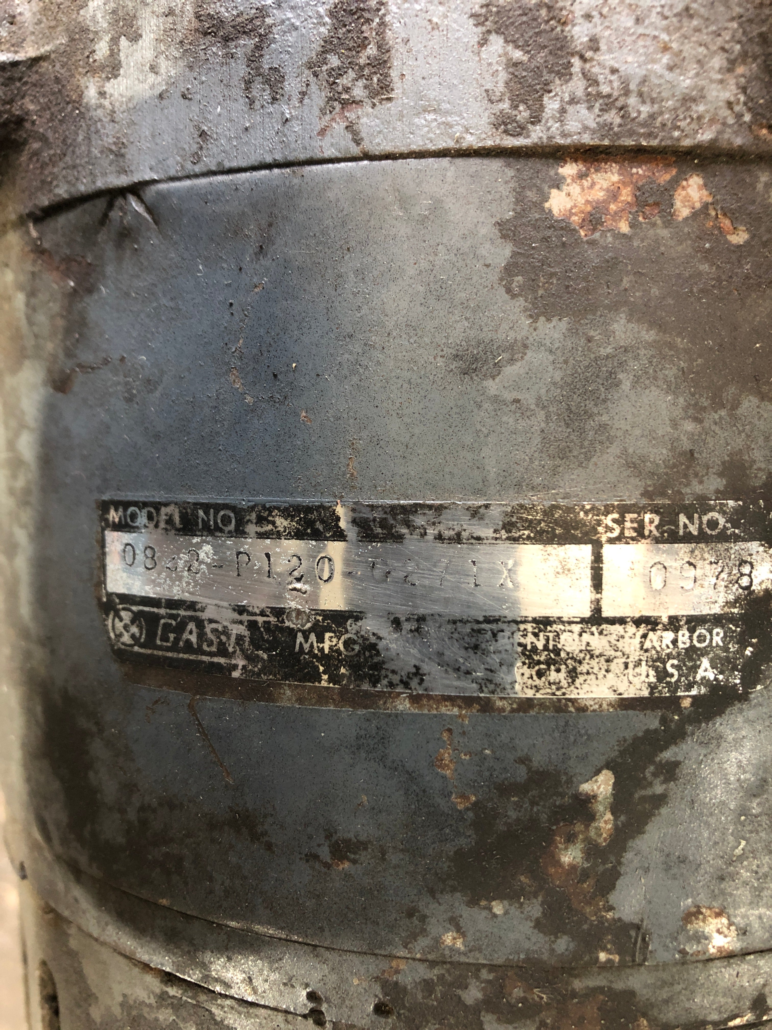 Doerr PR69827F E783 Motor 1/2HP 1PH J56Z Frame Type K with Pump 0822-P120-0271X