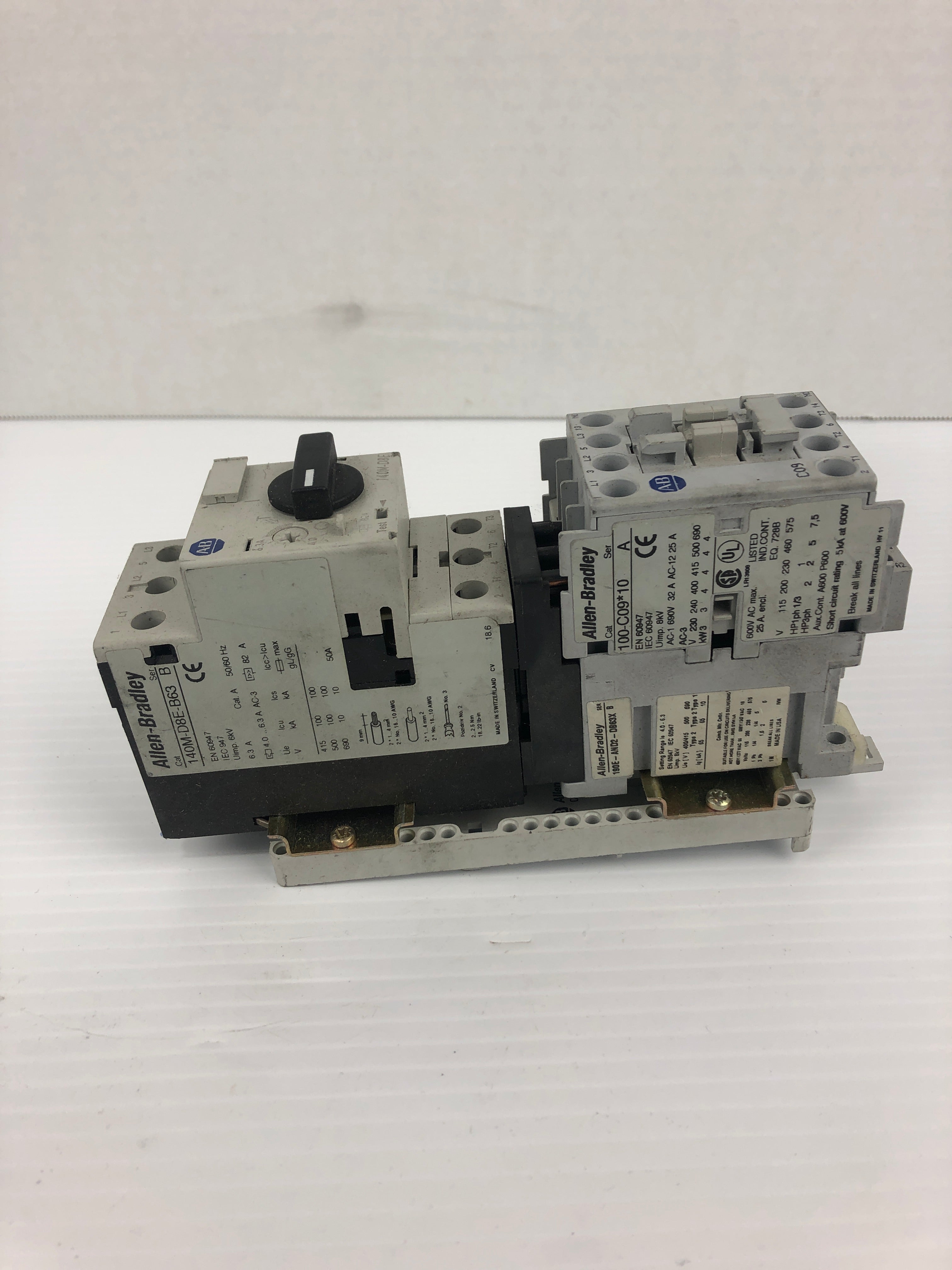 Allen Bradley 140M-D8E-B63 Contactor Series B 100-C09*10 Contactor Series A