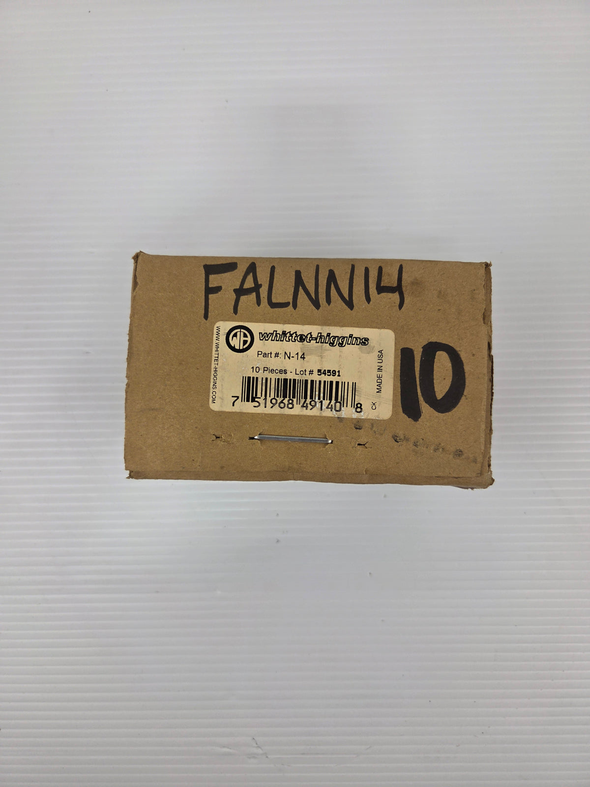 Whittet-Higgins N-14 Bearing Locknut Nut 2.751-18 Thread 3-5/8" OD - Box of 10