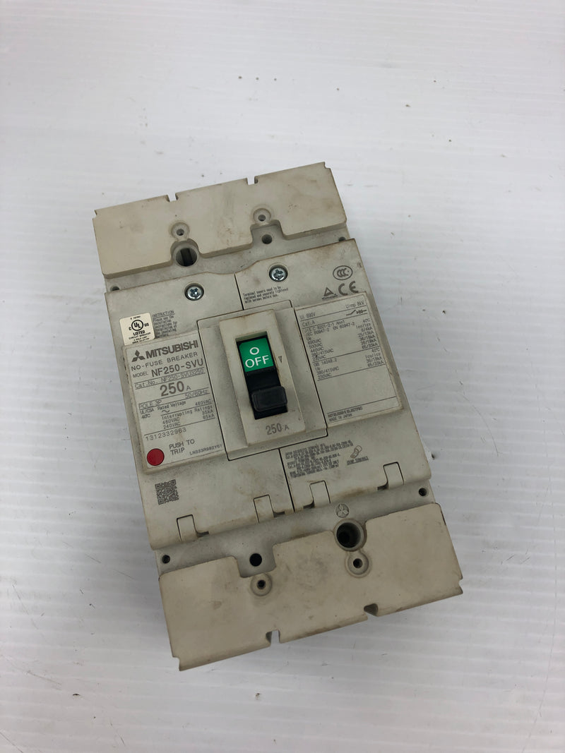 Mitsubishi NF250-SVU No-Fuse Breaker 250A 3 Pole NF250-SVU3250