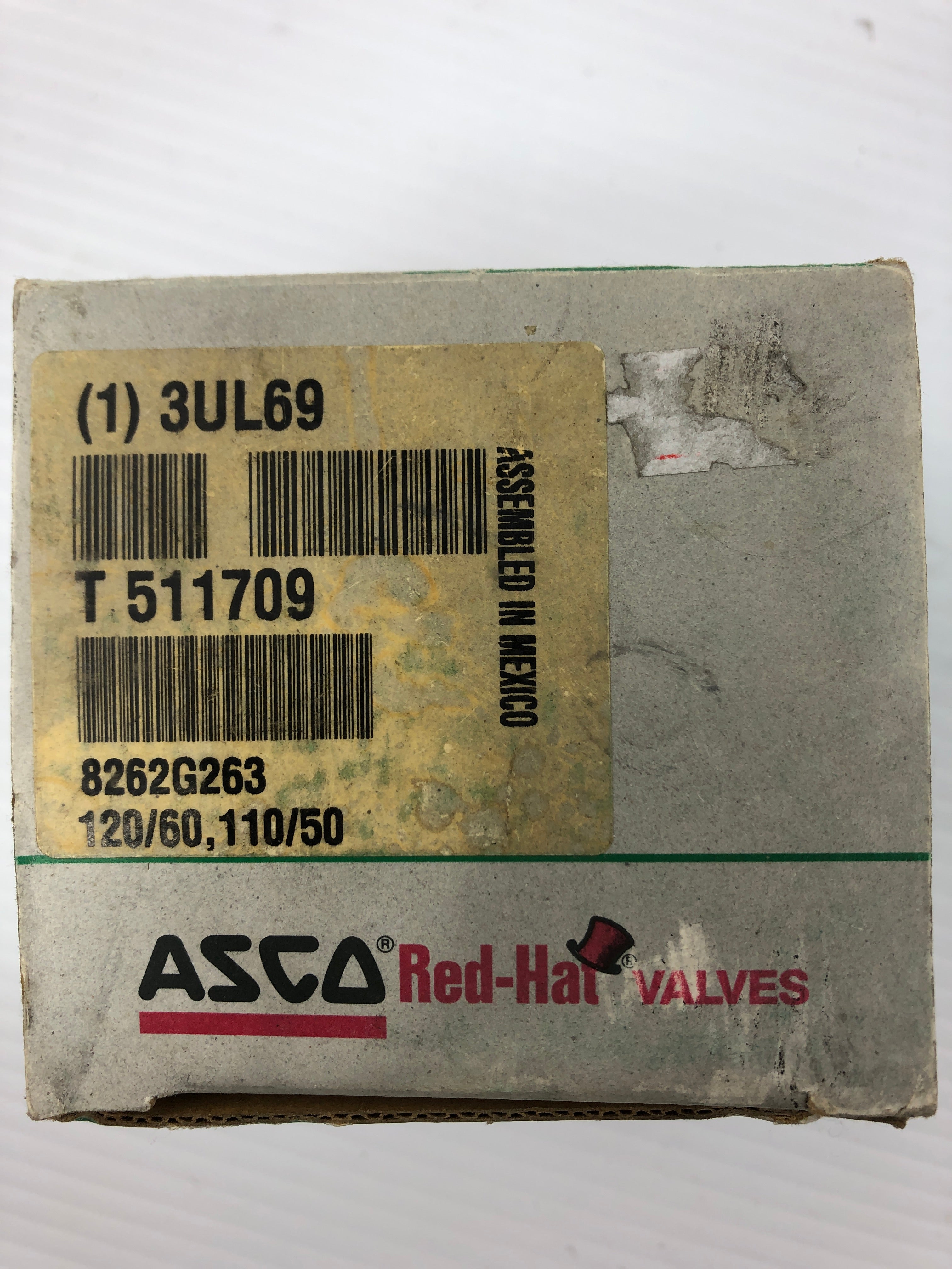 ASCO 8262G263 Solenoid Shutoff Red-Hat Valve 3UL69