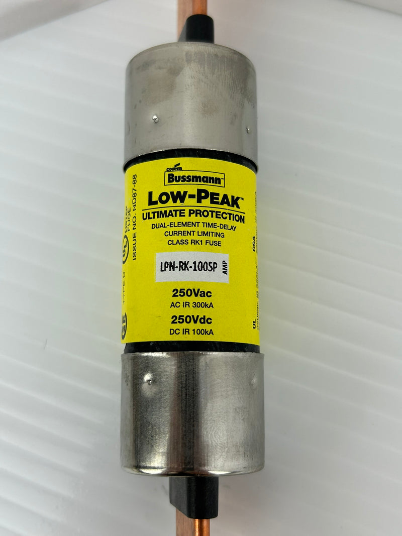 Bussmann LPS-RK-100SP Low-Peak Dual Element Time Delay Fuse 250V 100A - Lot of 2