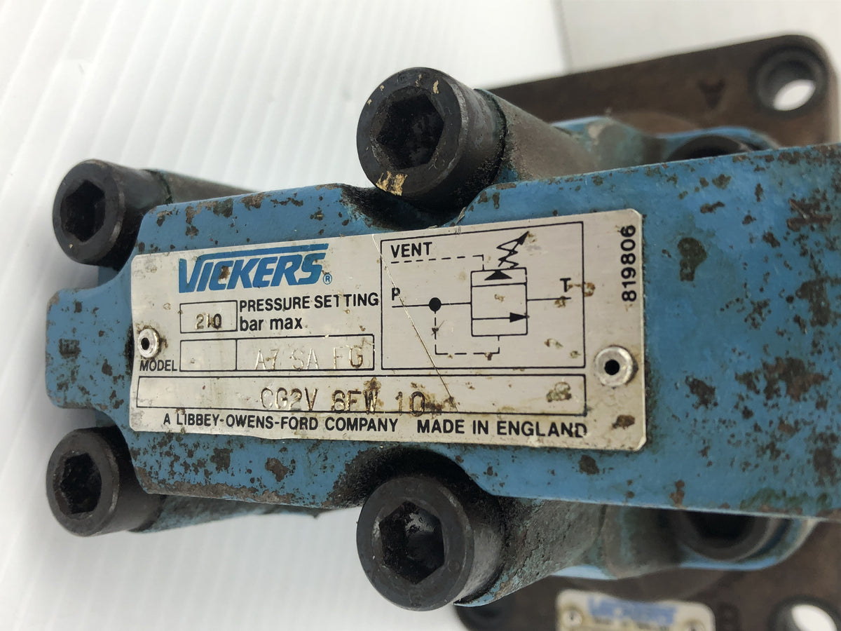 Vickers CG2V6FW10 Pressure Relief Valve with CGVM610R Hydraulic Valve