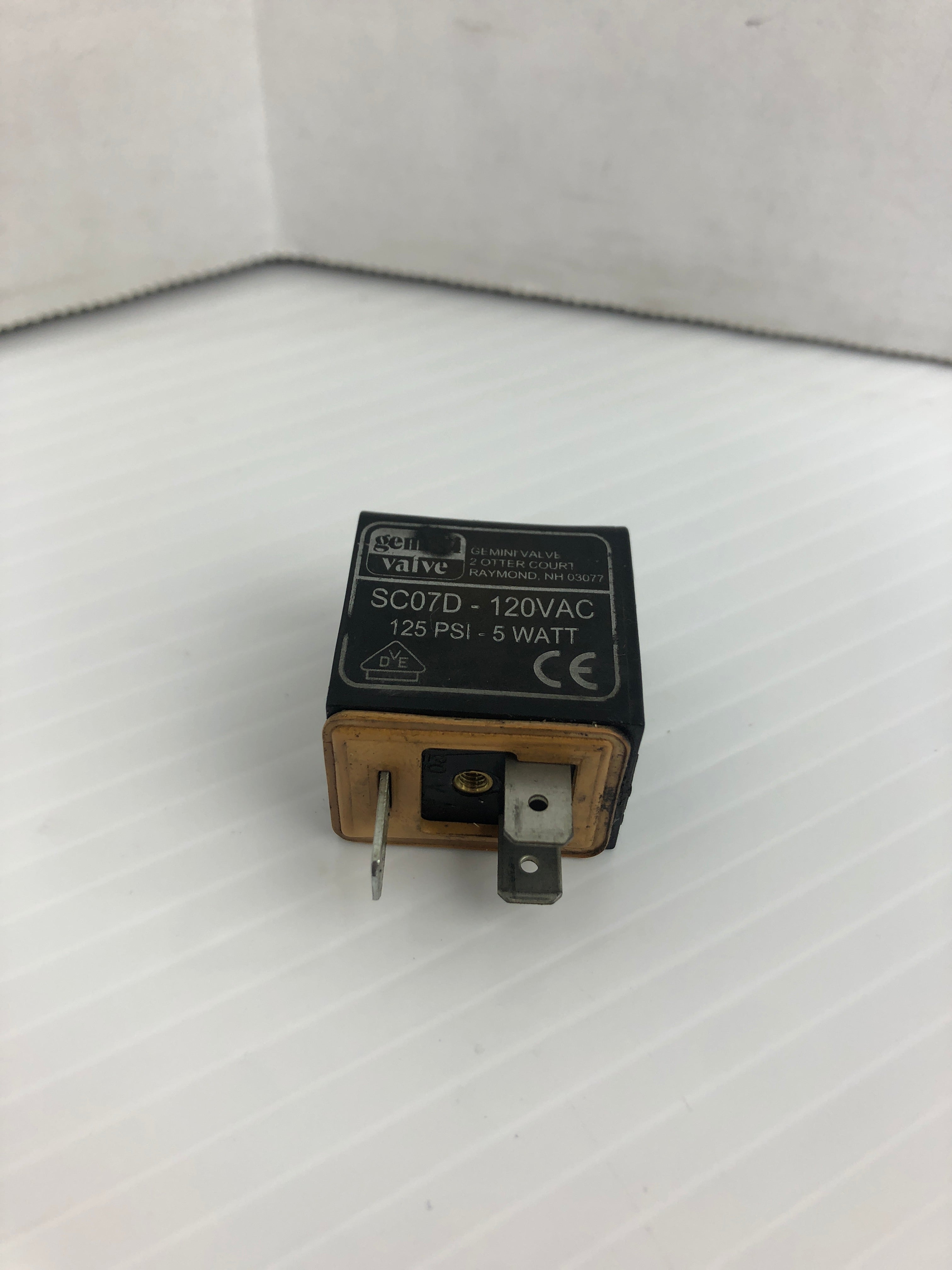 Gemini SC07D-120VAC Solenoid Valve 125PSI 5Watt