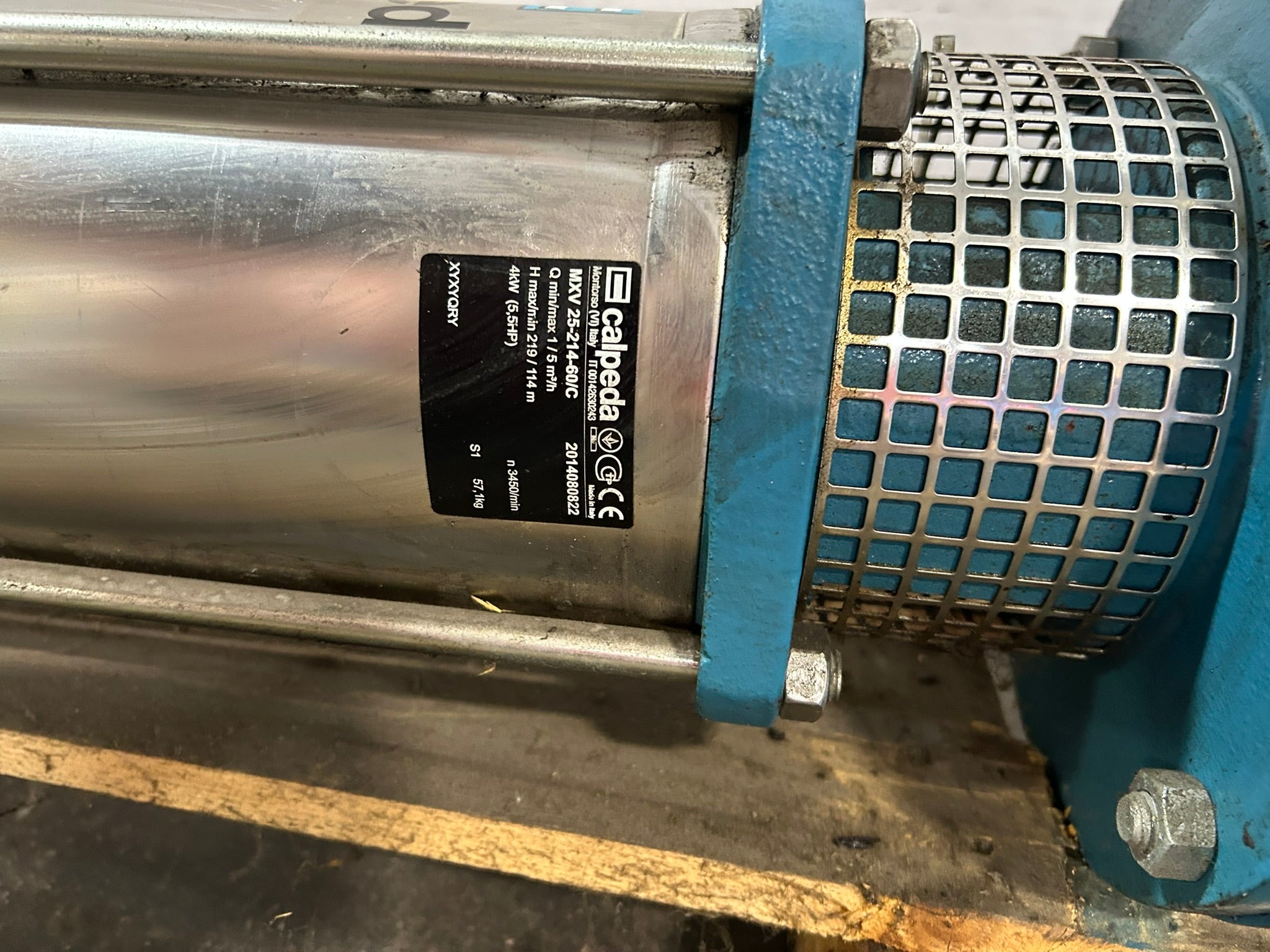 Calpeda MXV 25-214-60/C Vertical Multistage Pump 5.5HP 460V 3PH M112 V1-4T Motor