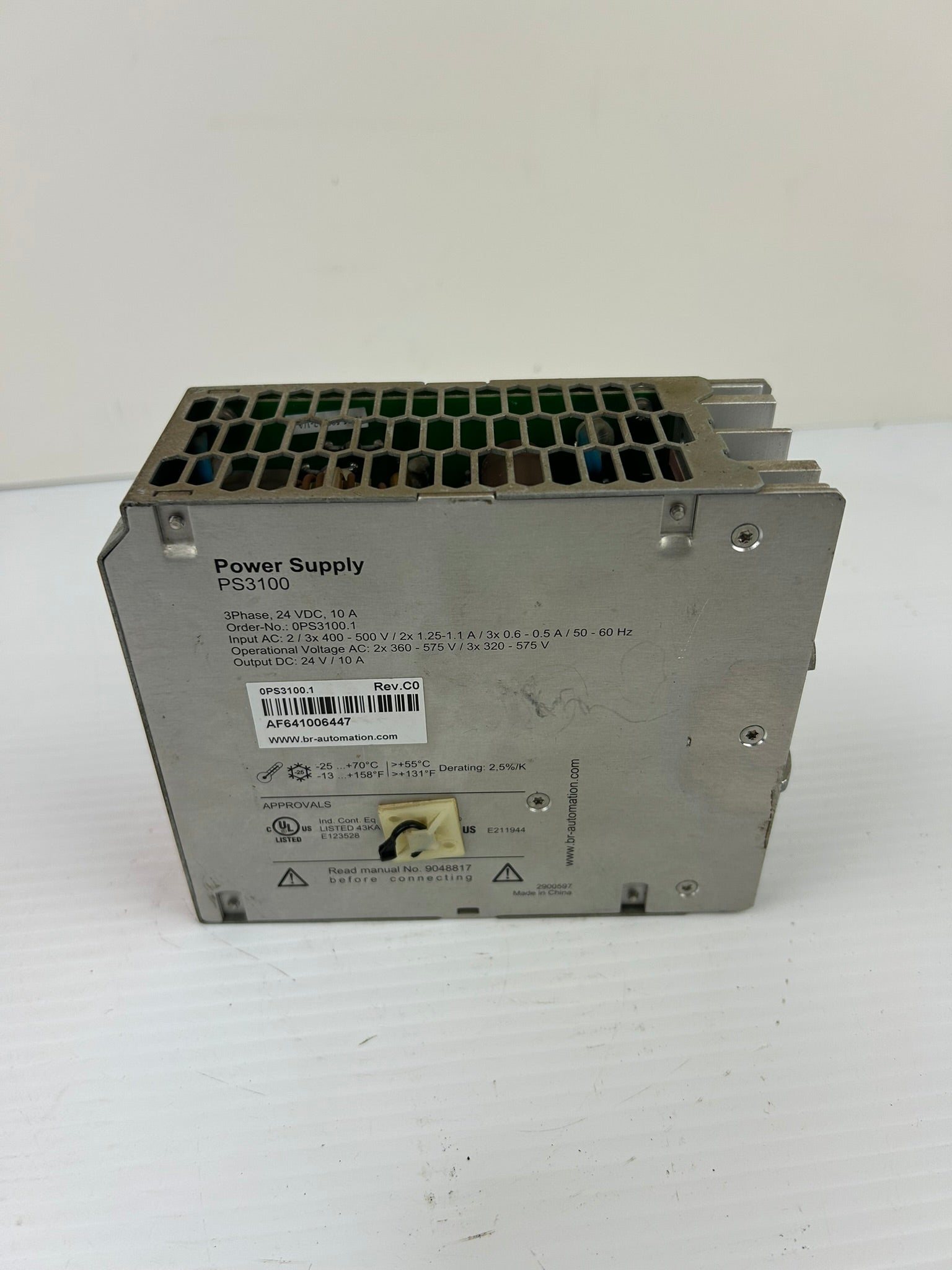 B&R PS3100 Power Supply 3 Phase 24VDC 10A Rev C0
