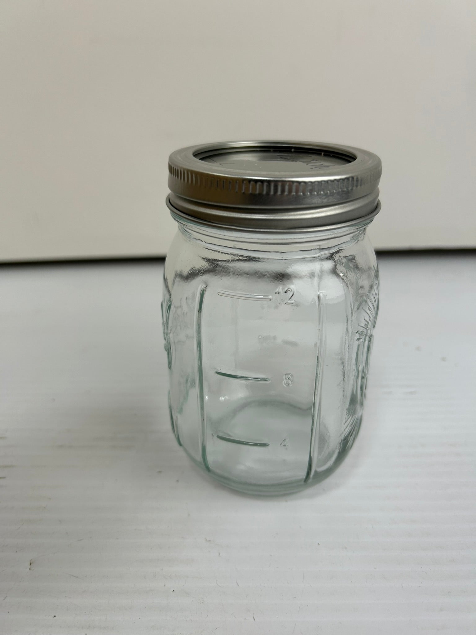 NutriChef NCMSJ16 Glass Mason Jars 12 oz - Box of 13 Jars