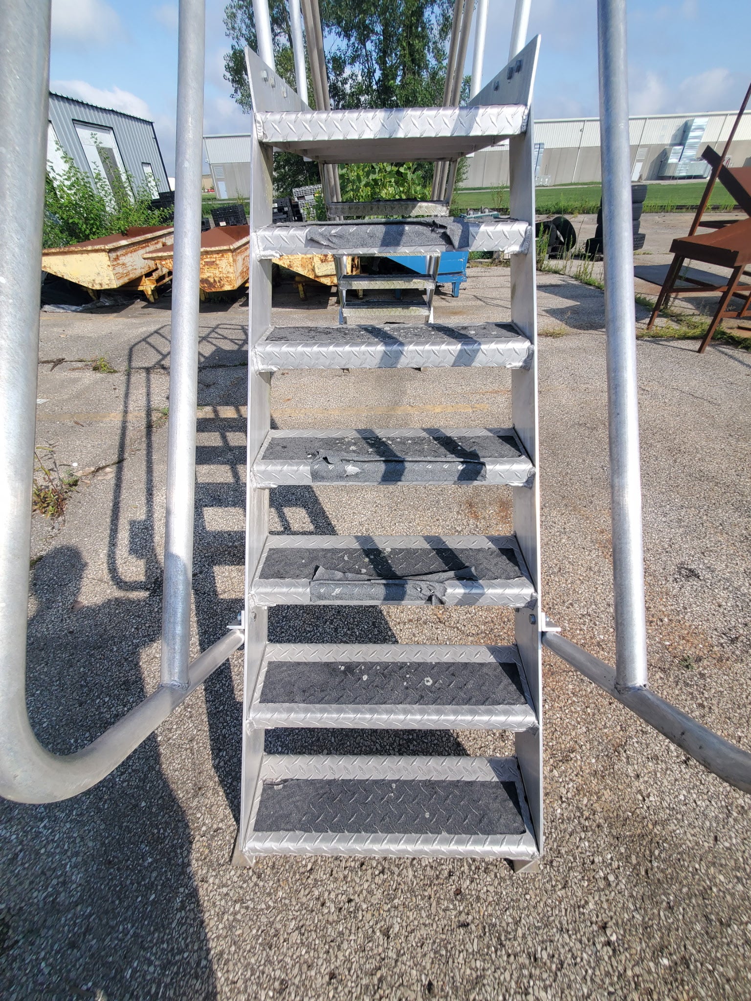 Cotterman Aluminum Crossover Bridge Ladder Platform Stairs & Handrails 131" L