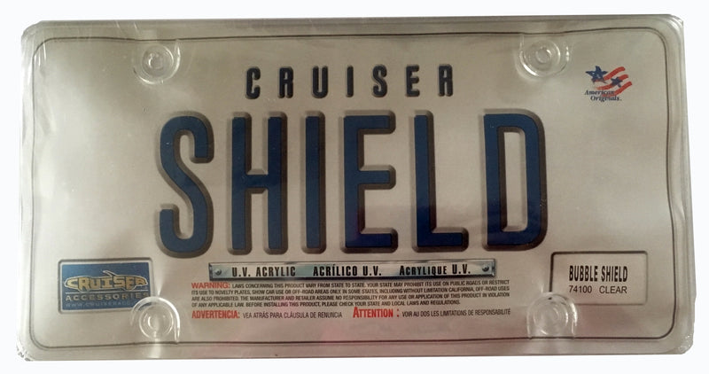 Cruiser License Plate "Bubble Shield" Clear 74100