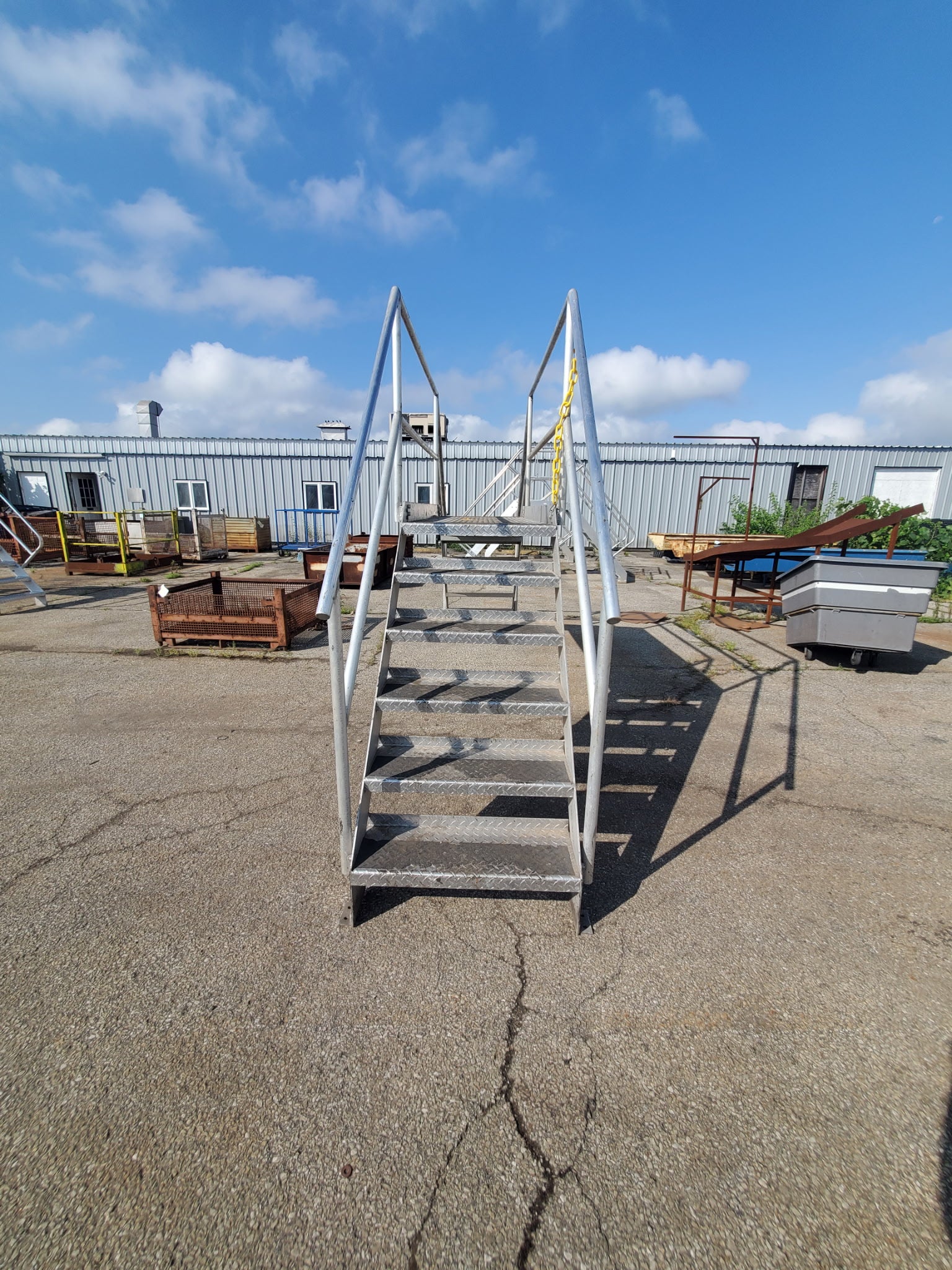 Cotterman Aluminum Crossover Bridge Ladder Platform Stairs & Handrails 180" L