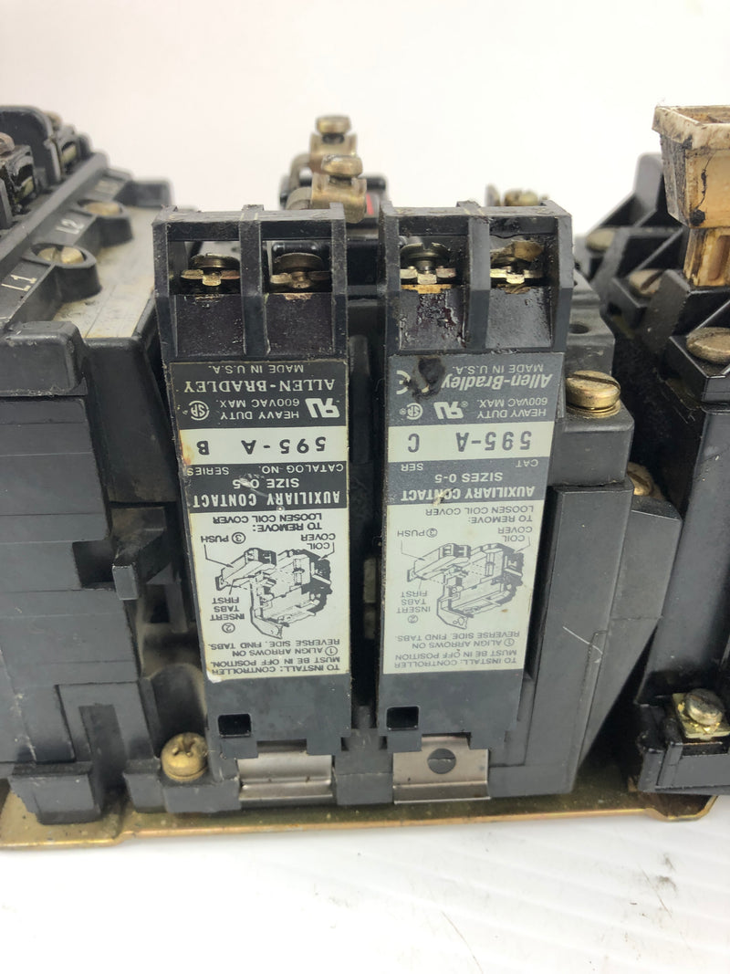 Allen Bradley 595-A Motor Controller Starter Series C and B