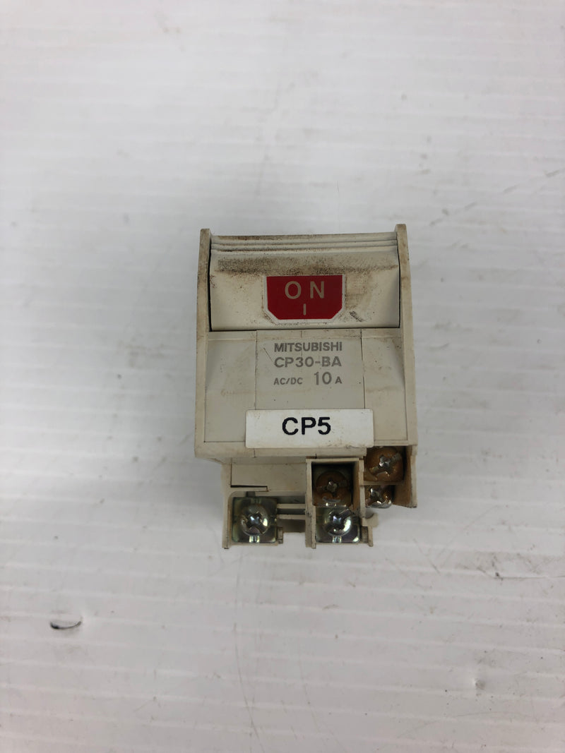 Mitsubishi CP30-BA Circuit Breaker Protector 250V 10A 2P 50/60Hz - No Covers